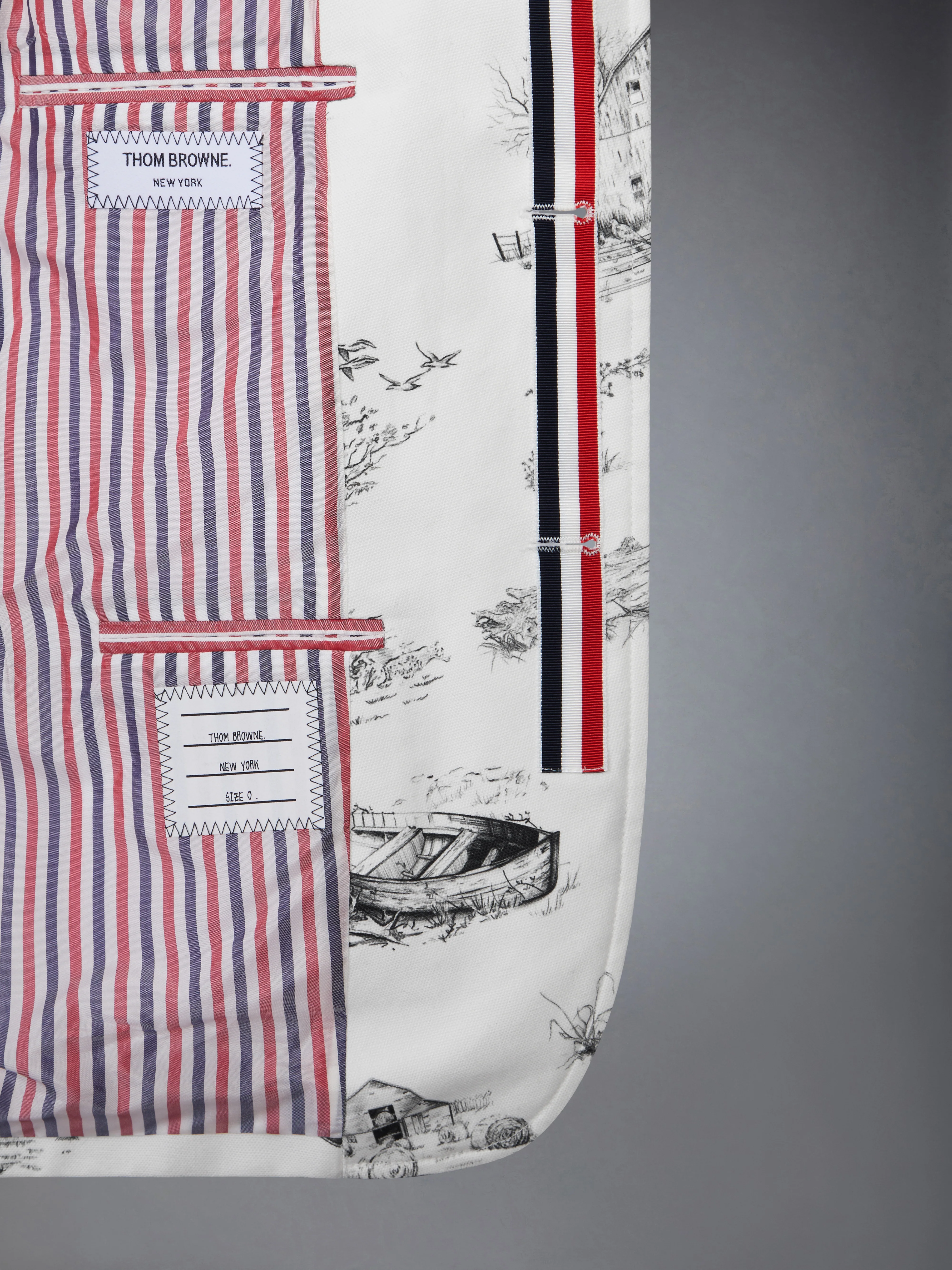 SCENIC TOILE COTTON CANVAS UNCONSTRUCTED SPORTCOAT - Image 5