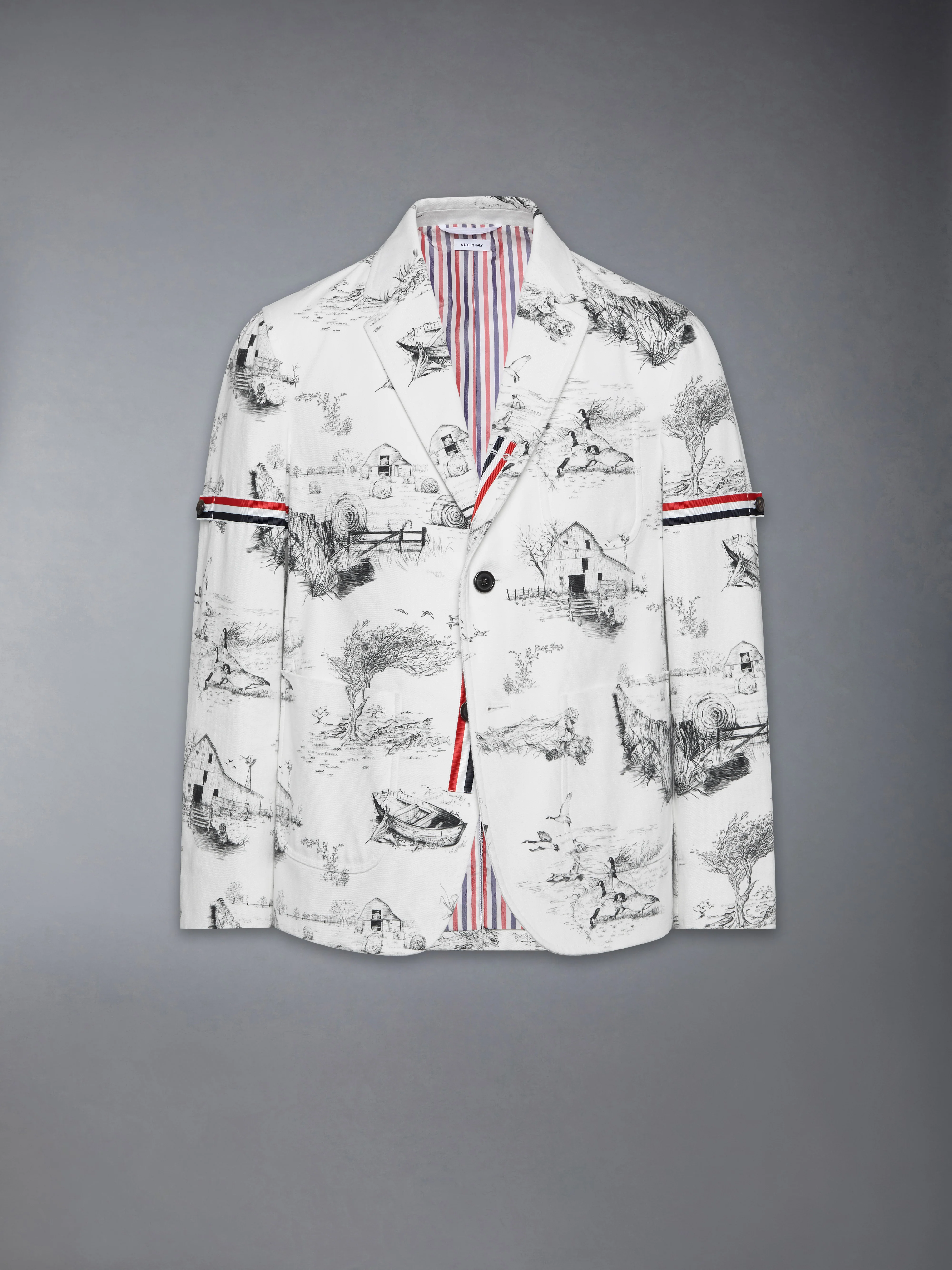 SCENIC TOILE COTTON CANVAS UNCONSTRUCTED SPORTCOAT - Image 7