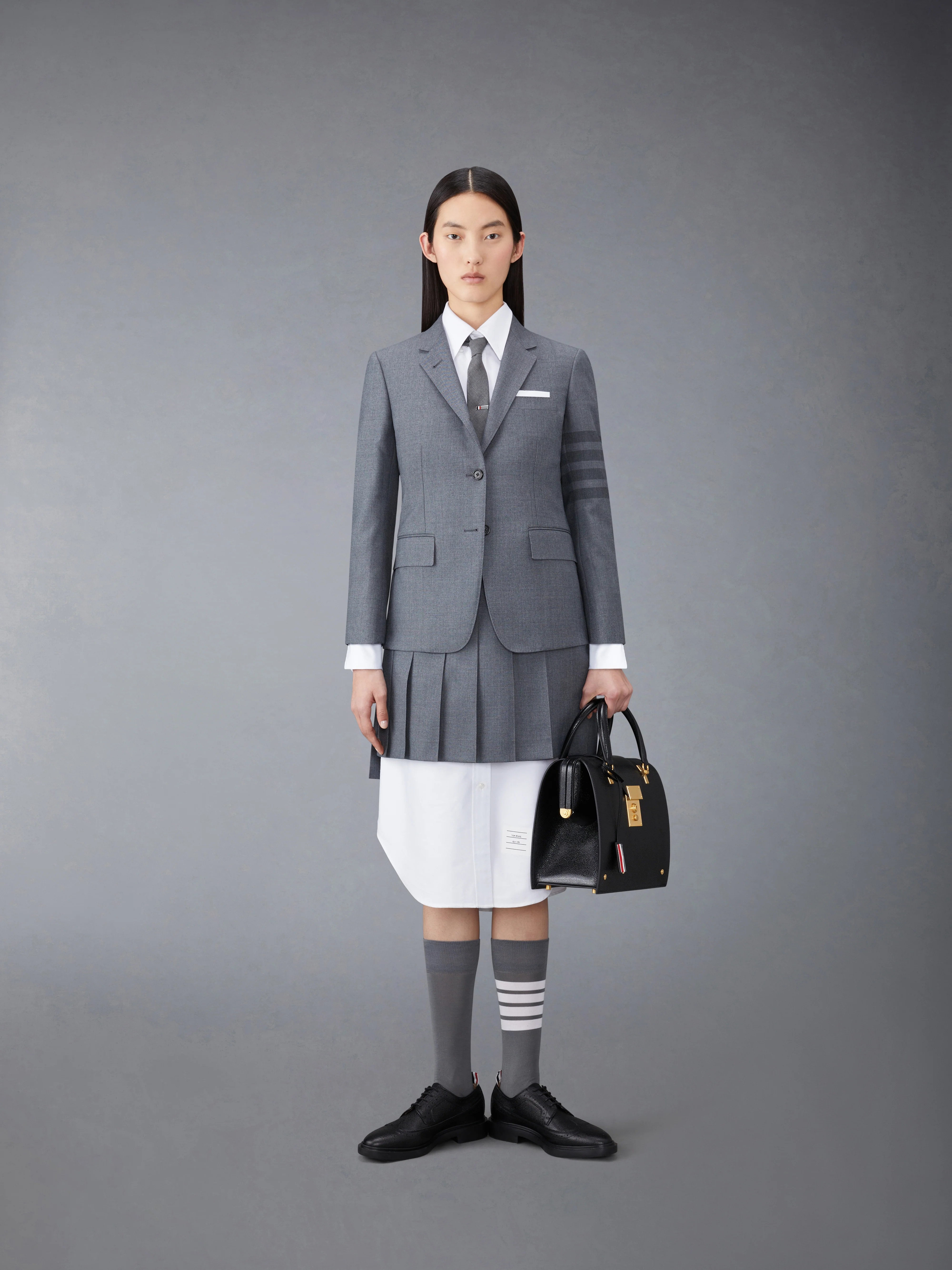 SCHOOL UNIFORM 4-BAR PLEATED MINI SKIRT - Image 4
