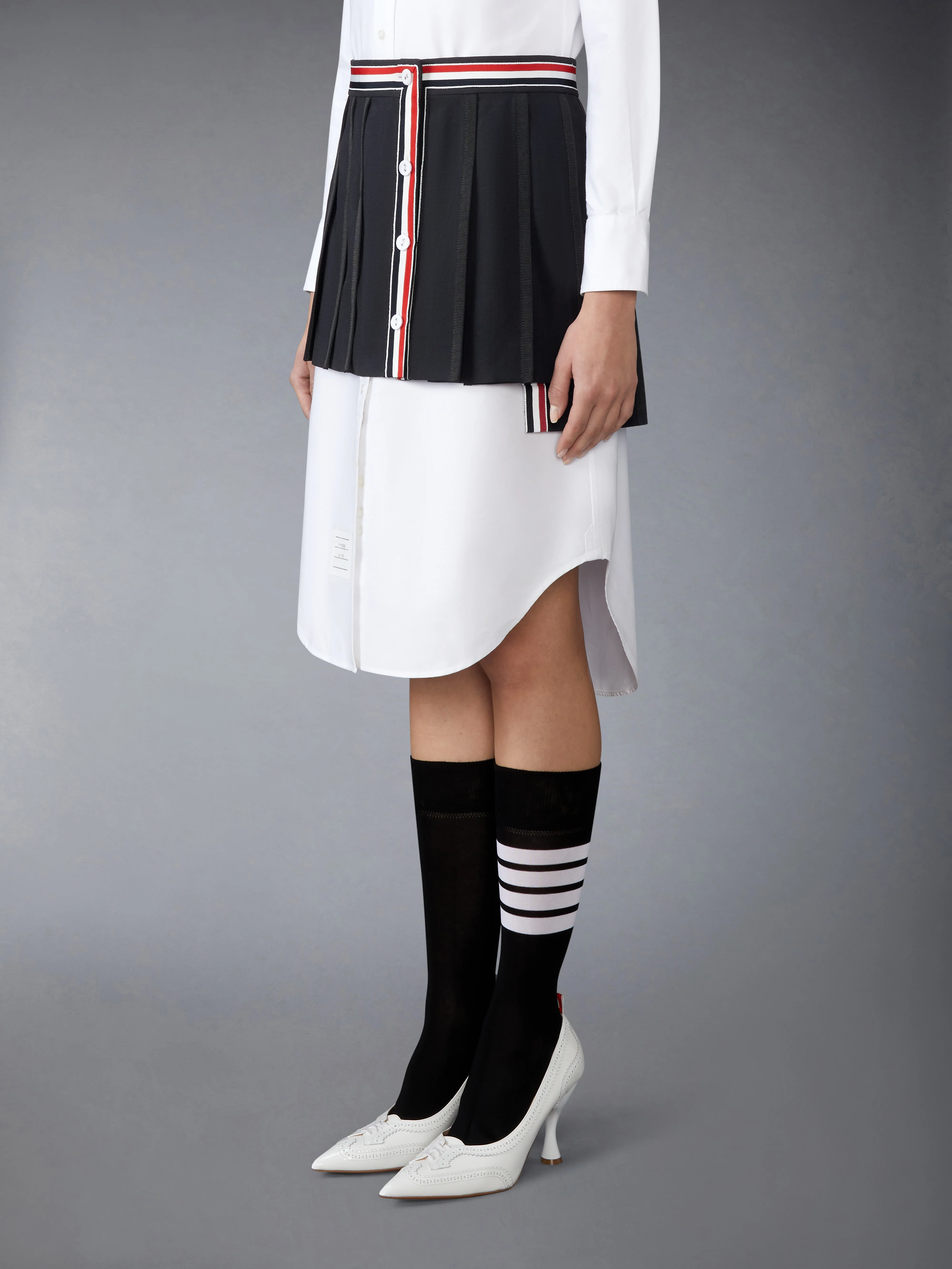 SCHOOL UNIFORM PLAIN WEAVE MINI PLEATED WRAP SKIRT - Image 2