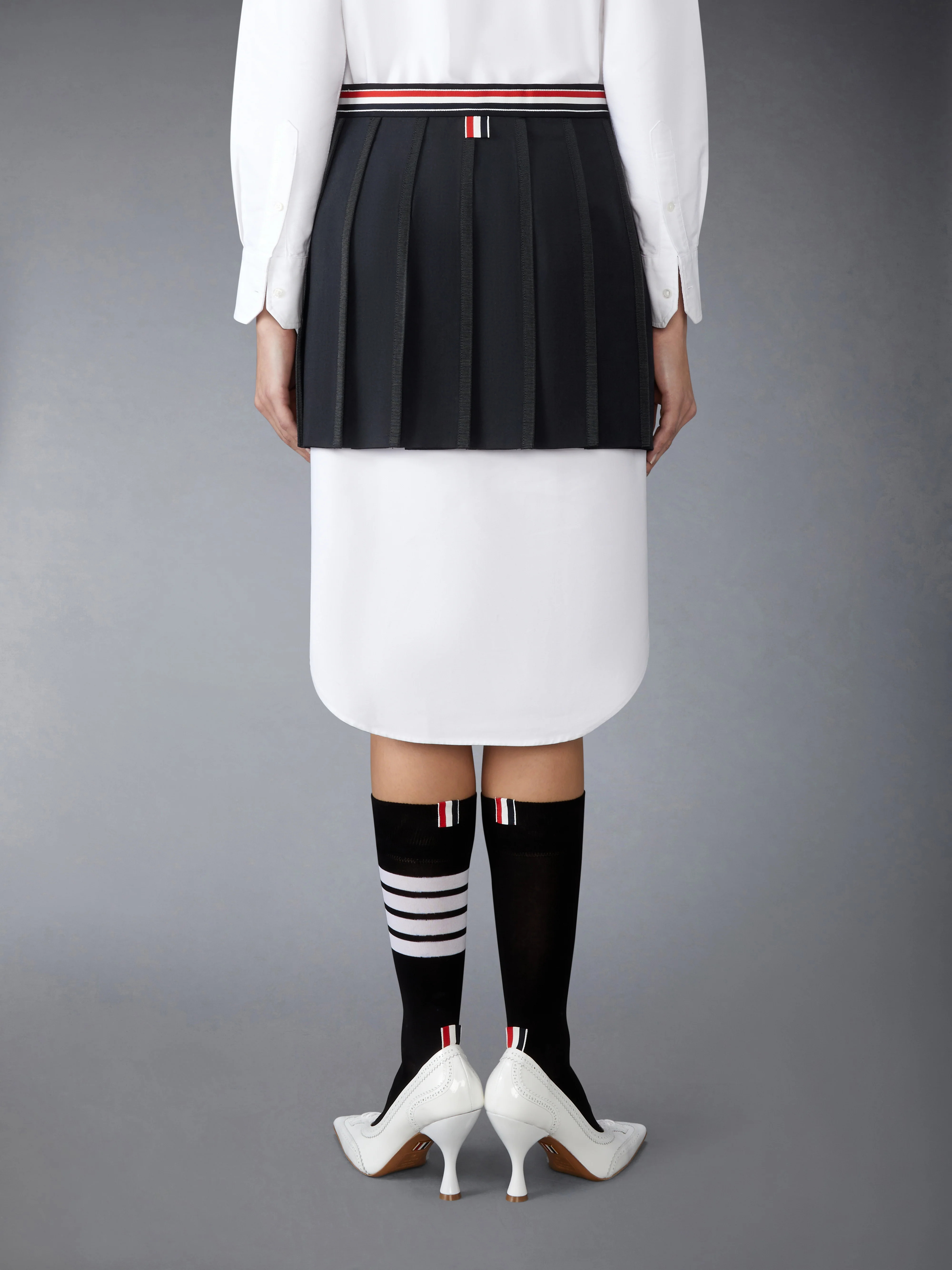 SCHOOL UNIFORM PLAIN WEAVE MINI PLEATED WRAP SKIRT - Image 3