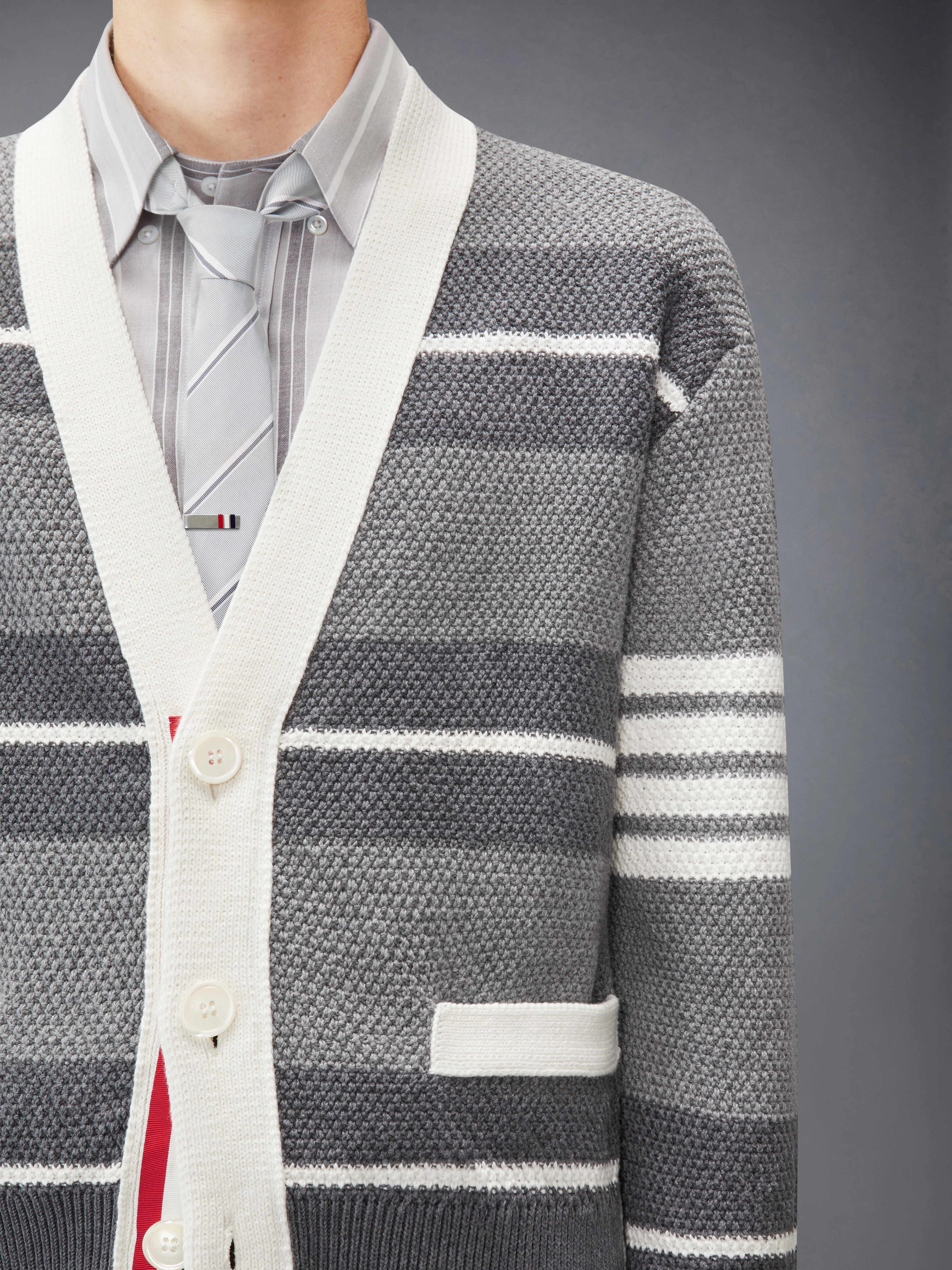 SEED STITCH 4-BAR CARDIGAN - Image 5
