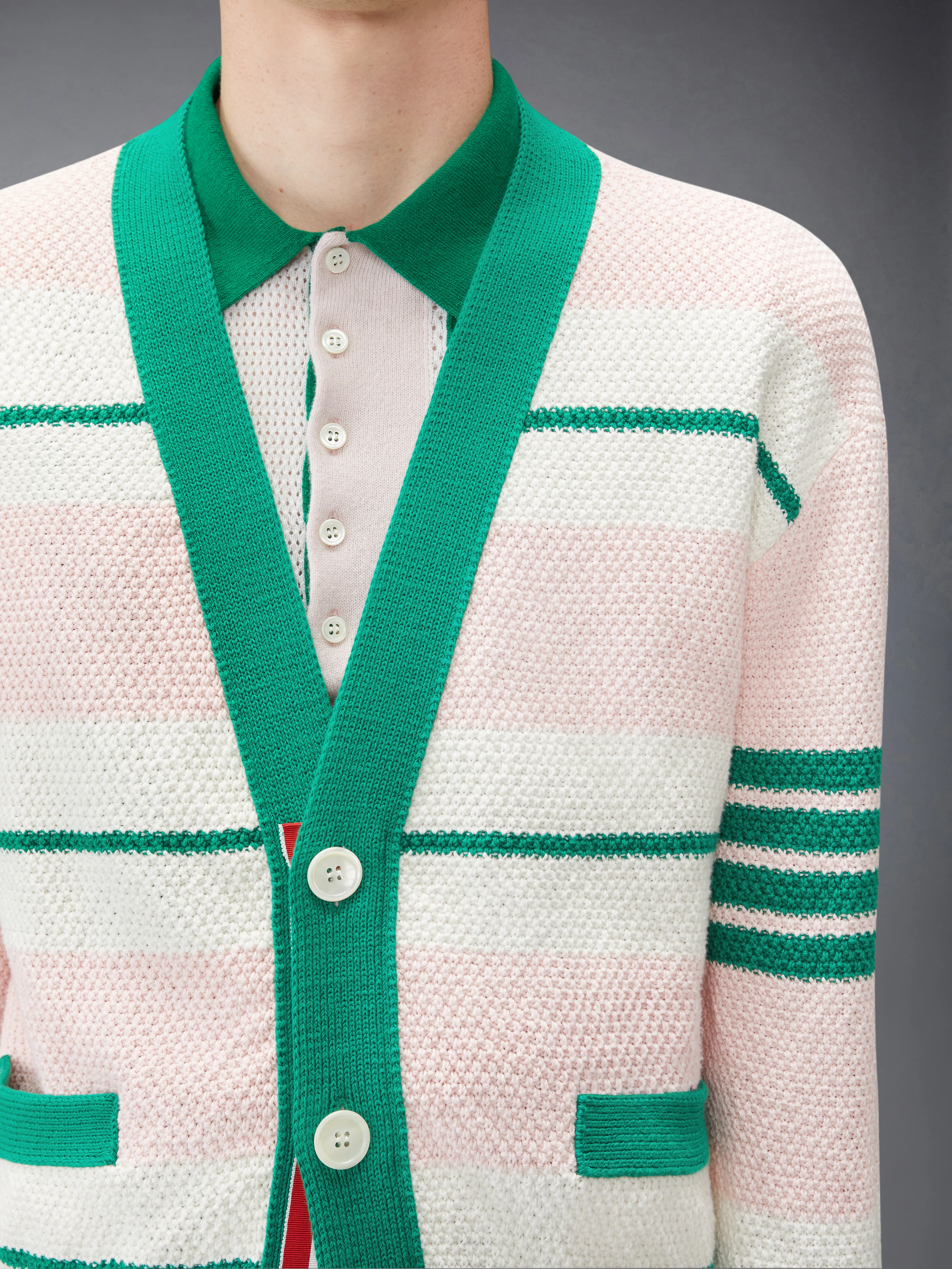 SEED STITCH 4-BAR CARDIGAN - Image 5