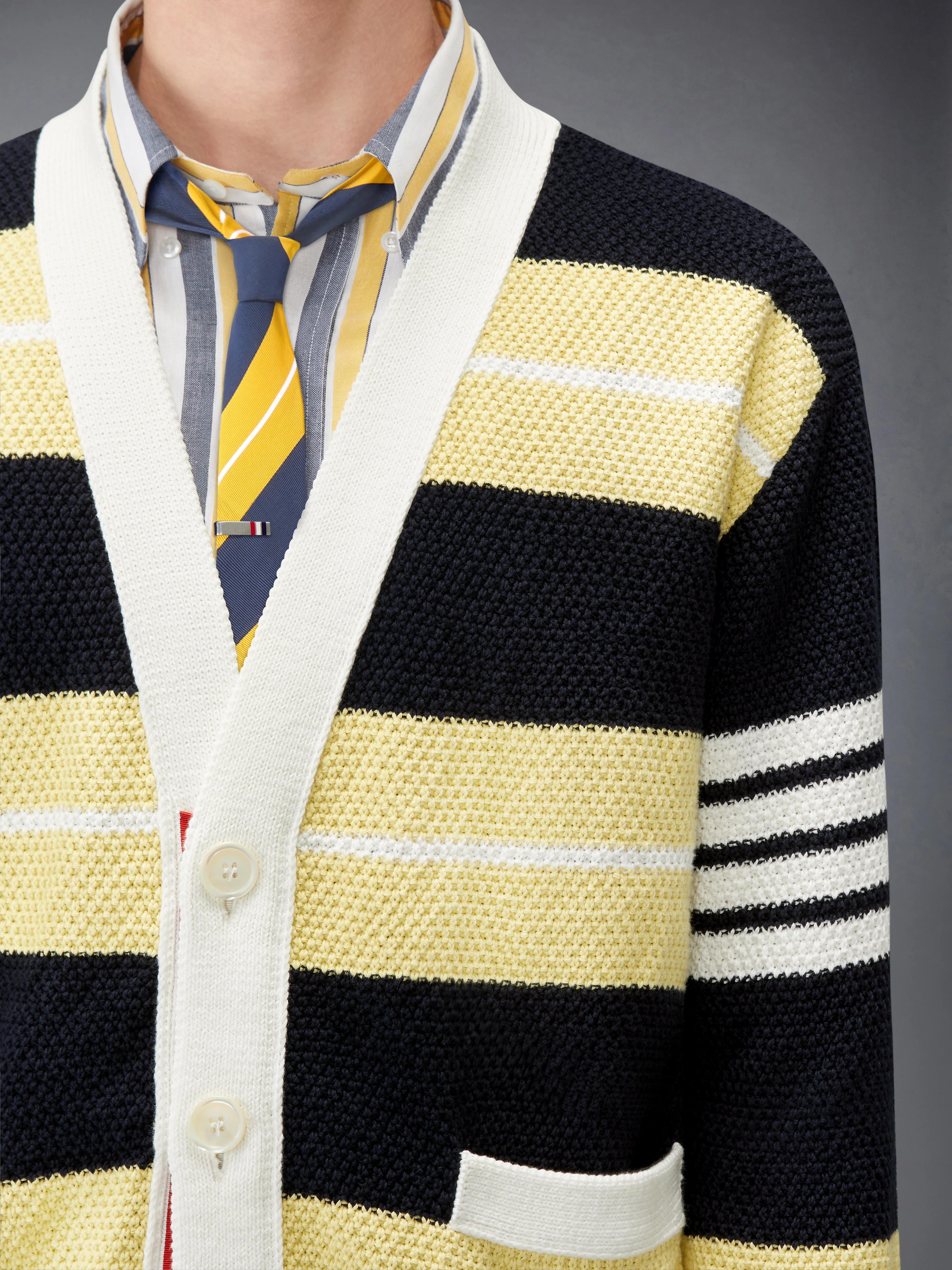 SEED STITCH 4-BAR CARDIGAN - Image 5