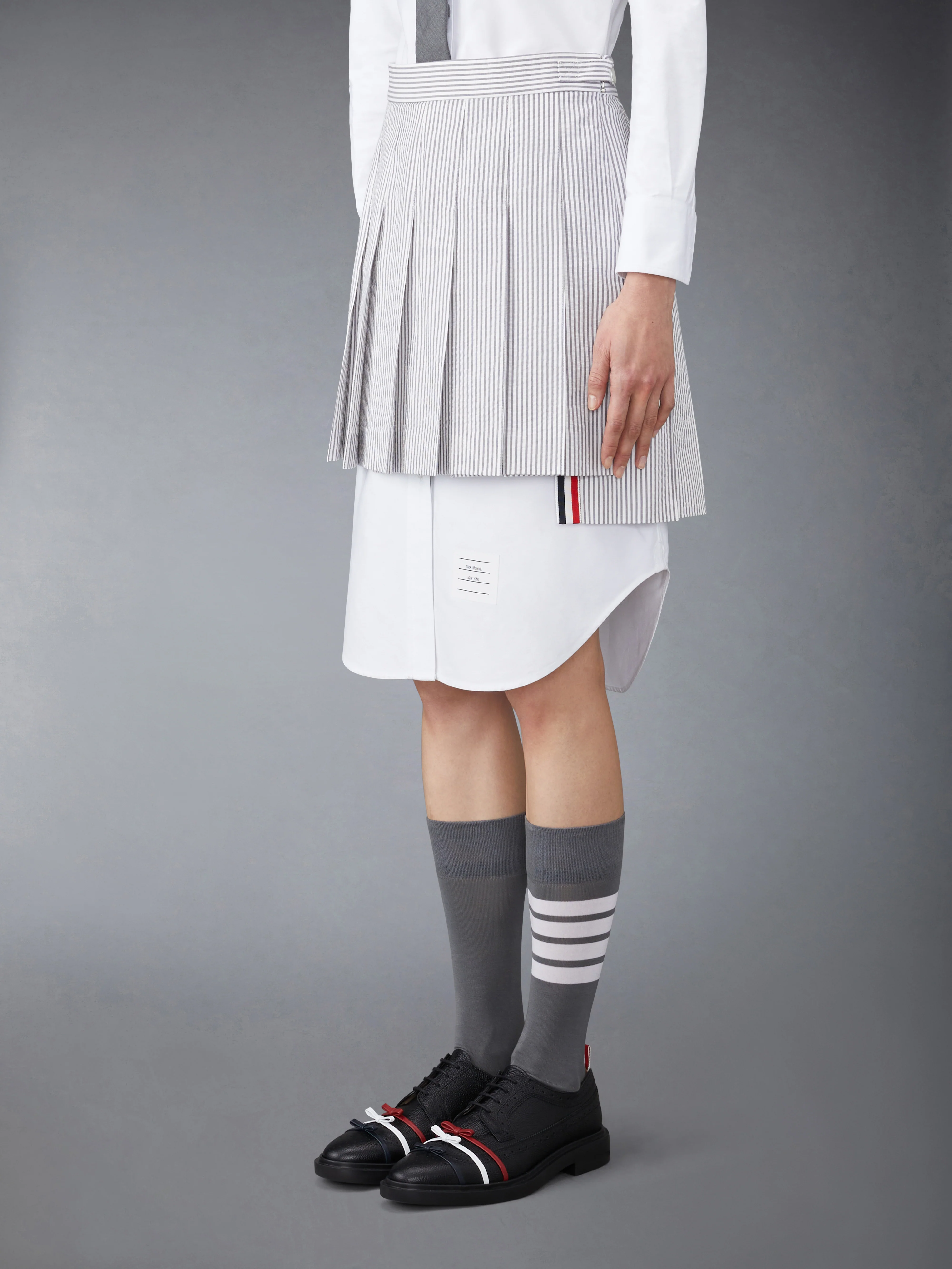 SEERSUCKER PLEATED MINI SKIRT - Image 2