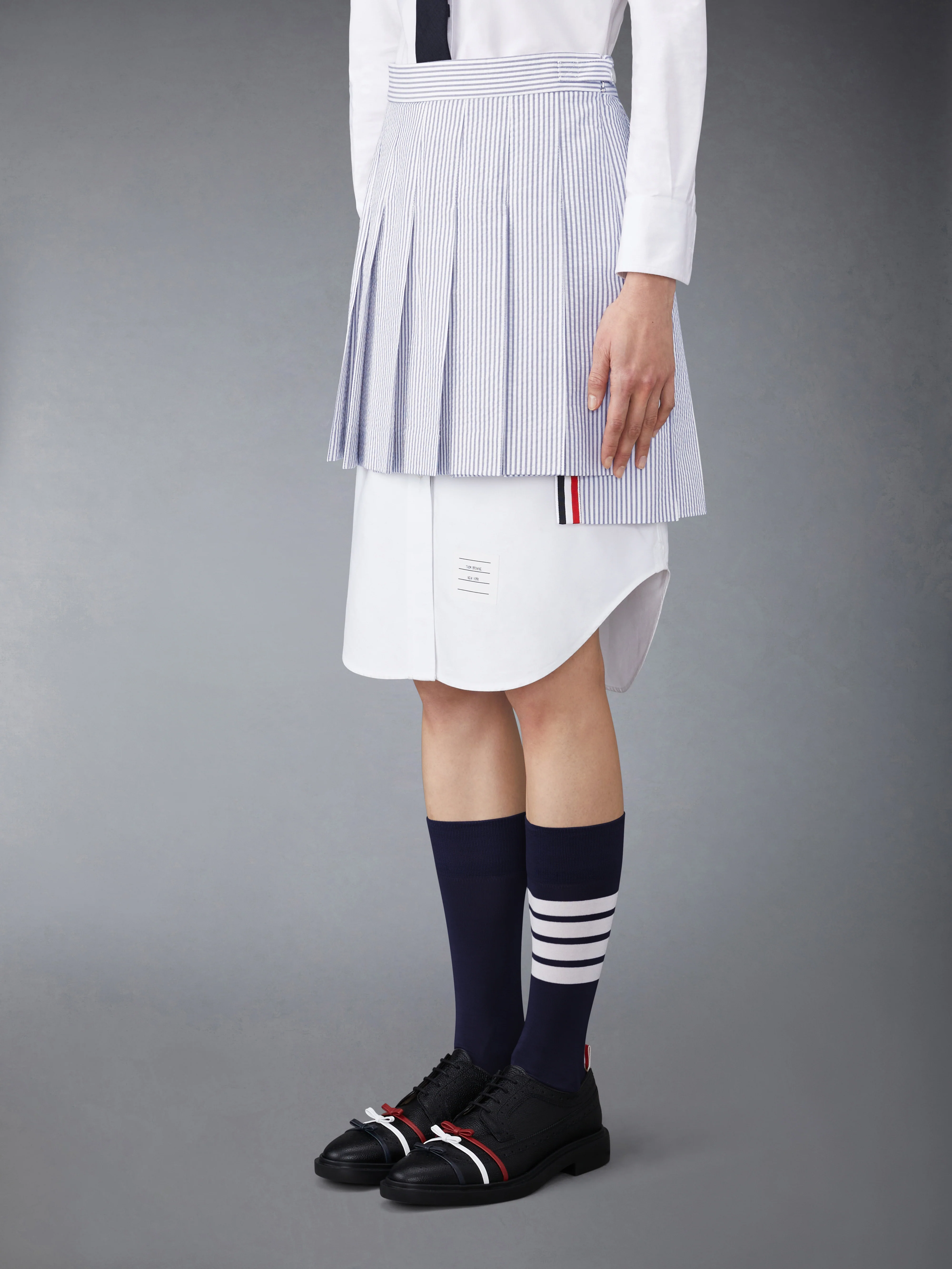 SEERSUCKER PLEATED MINI SKIRT - Image 2