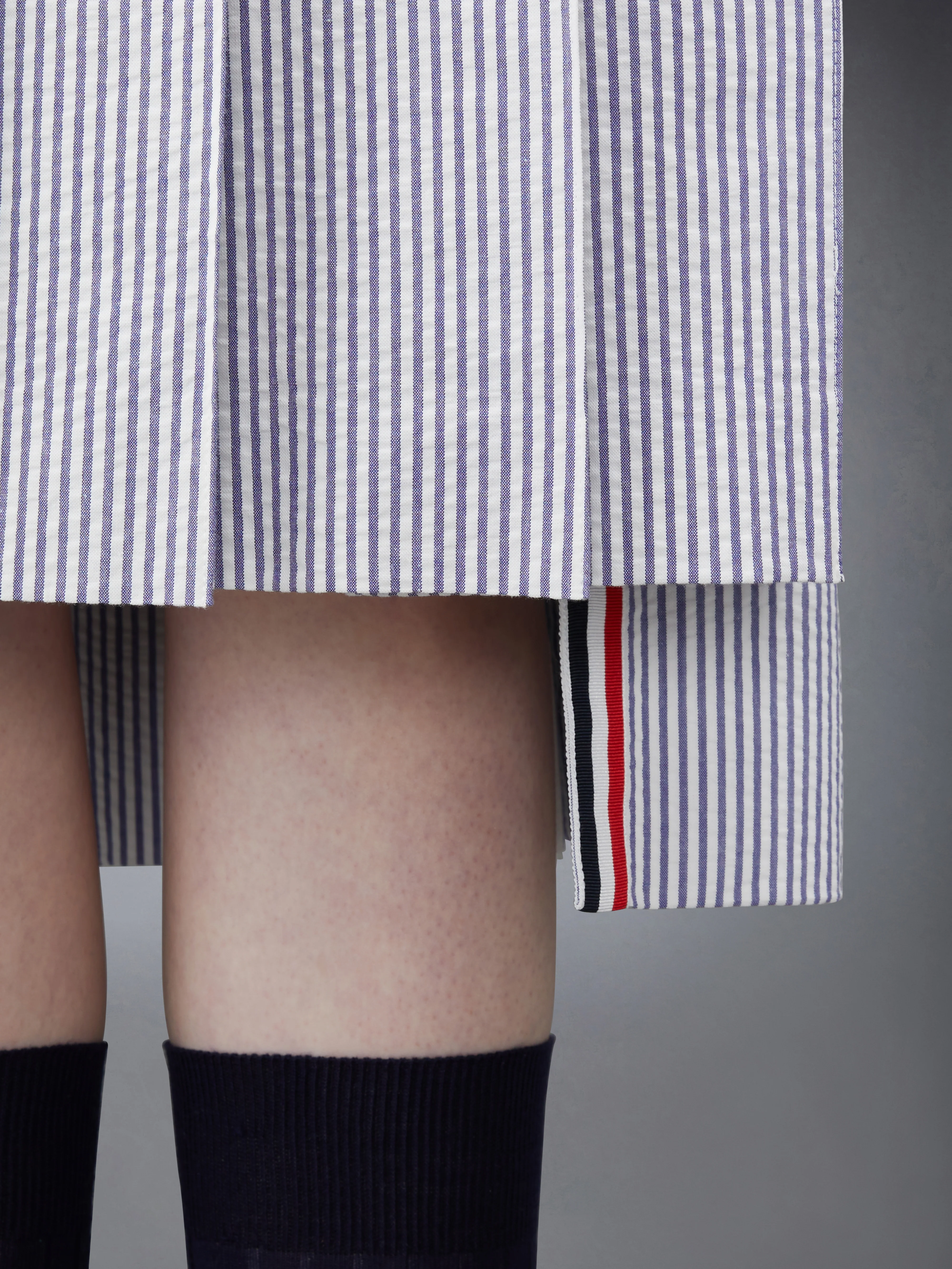 SEERSUCKER PLEATED SKIRT - Image 5
