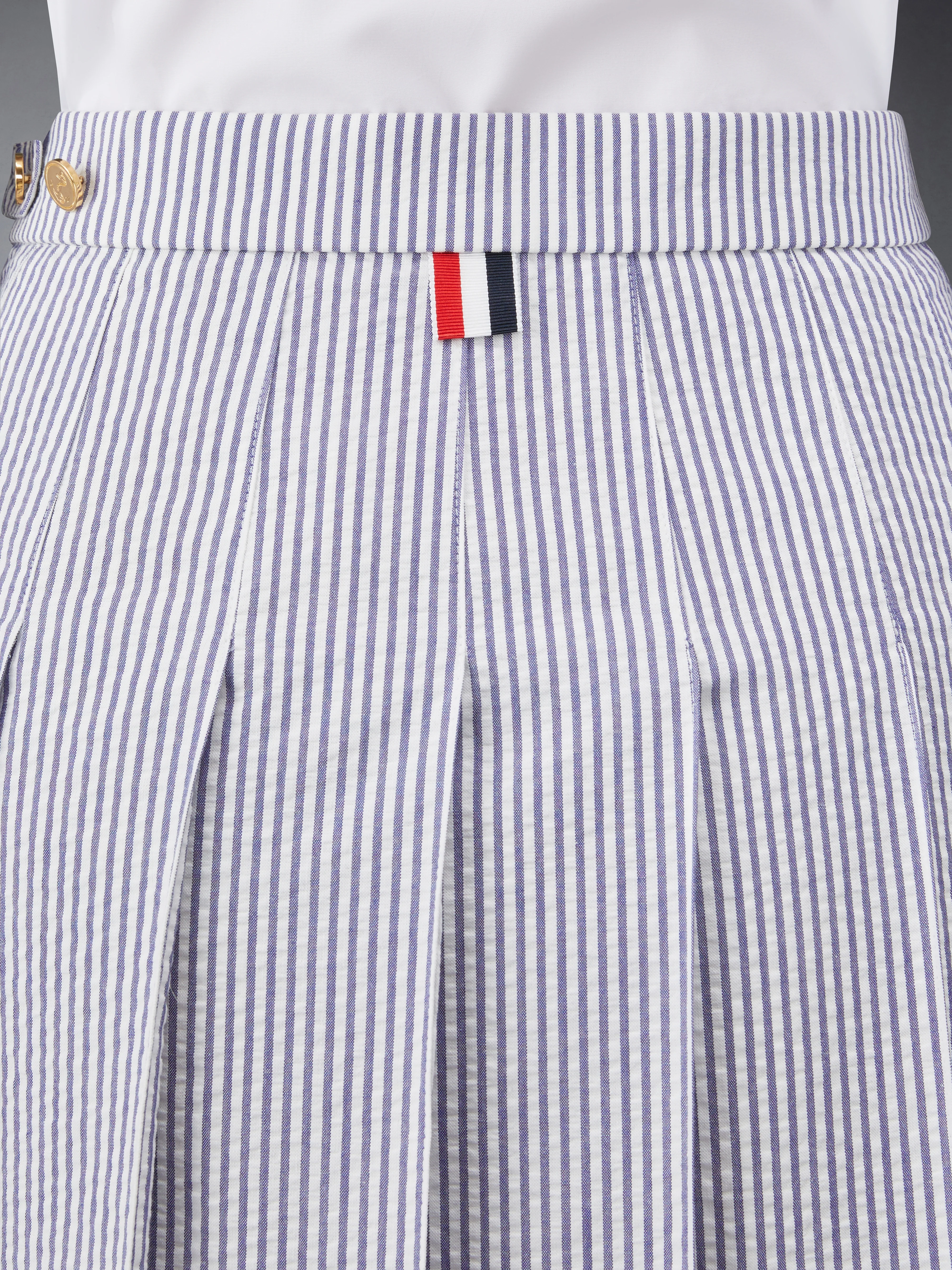SEERSUCKER PLEATED SKIRT - Image 6