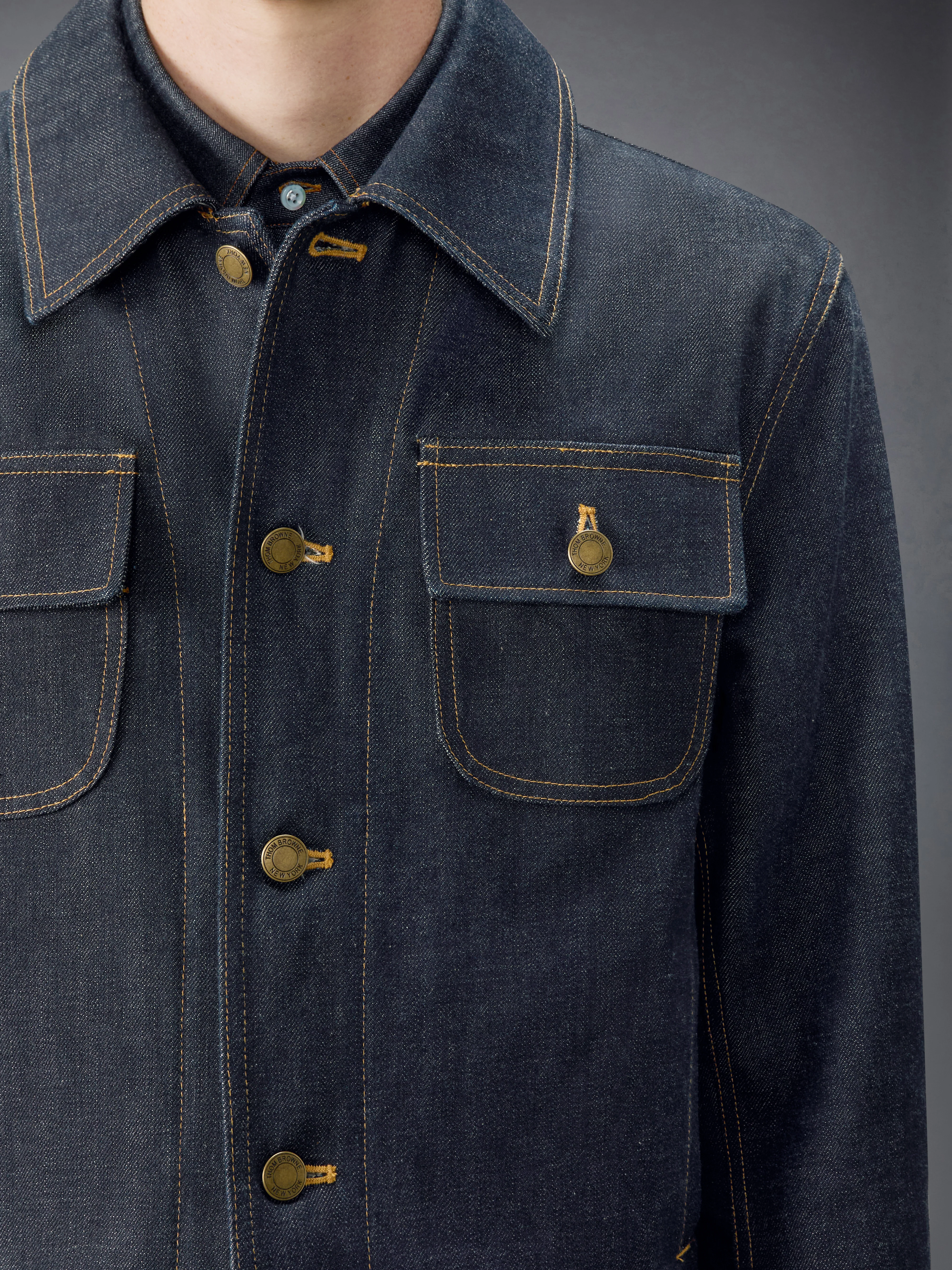 SELVEDGE DENIM BACKSTRAP UTILITY JACKET - Image 5