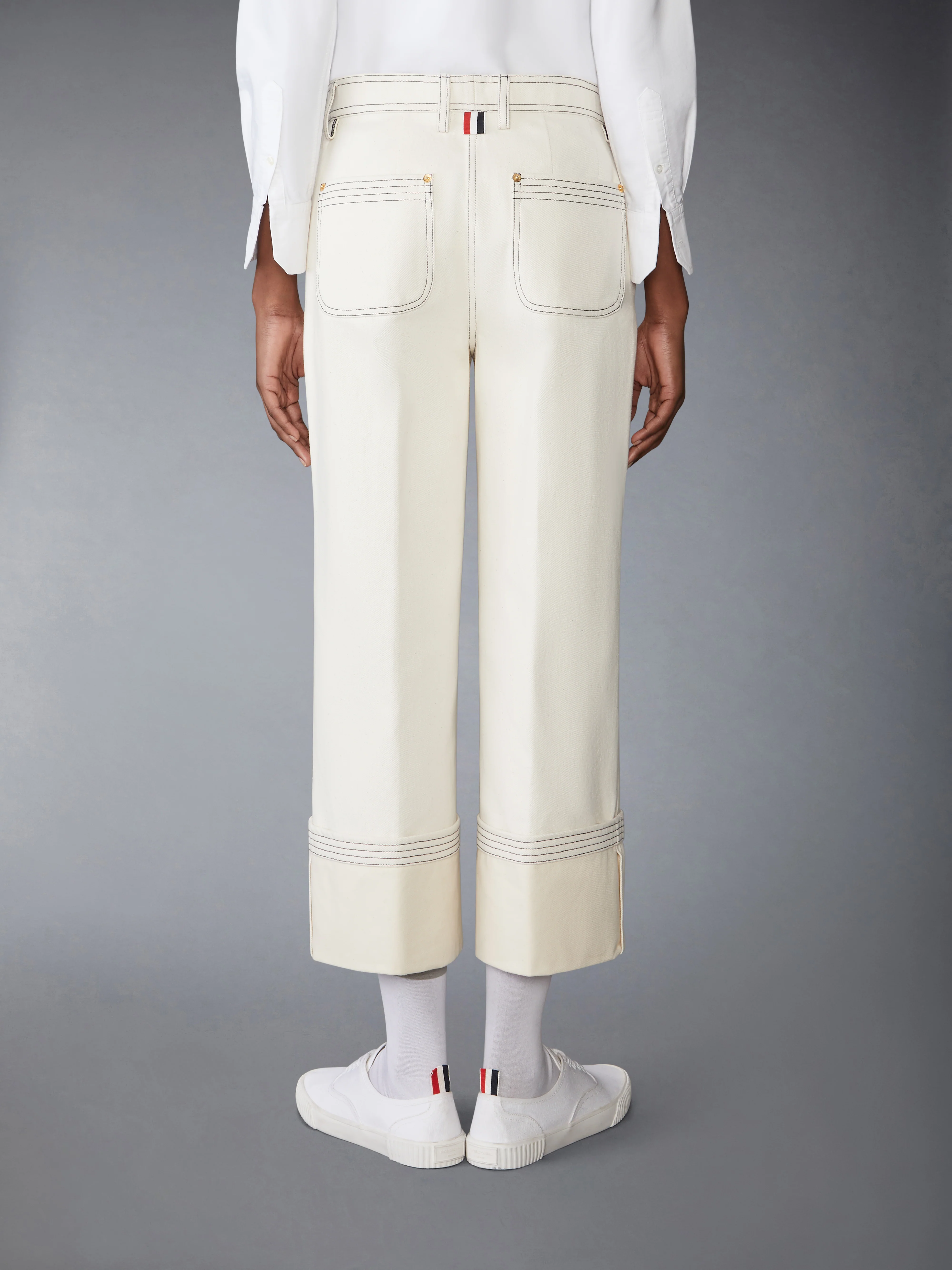 SELVEDGE DENIM WIDE LEG TROUSER - Image 2