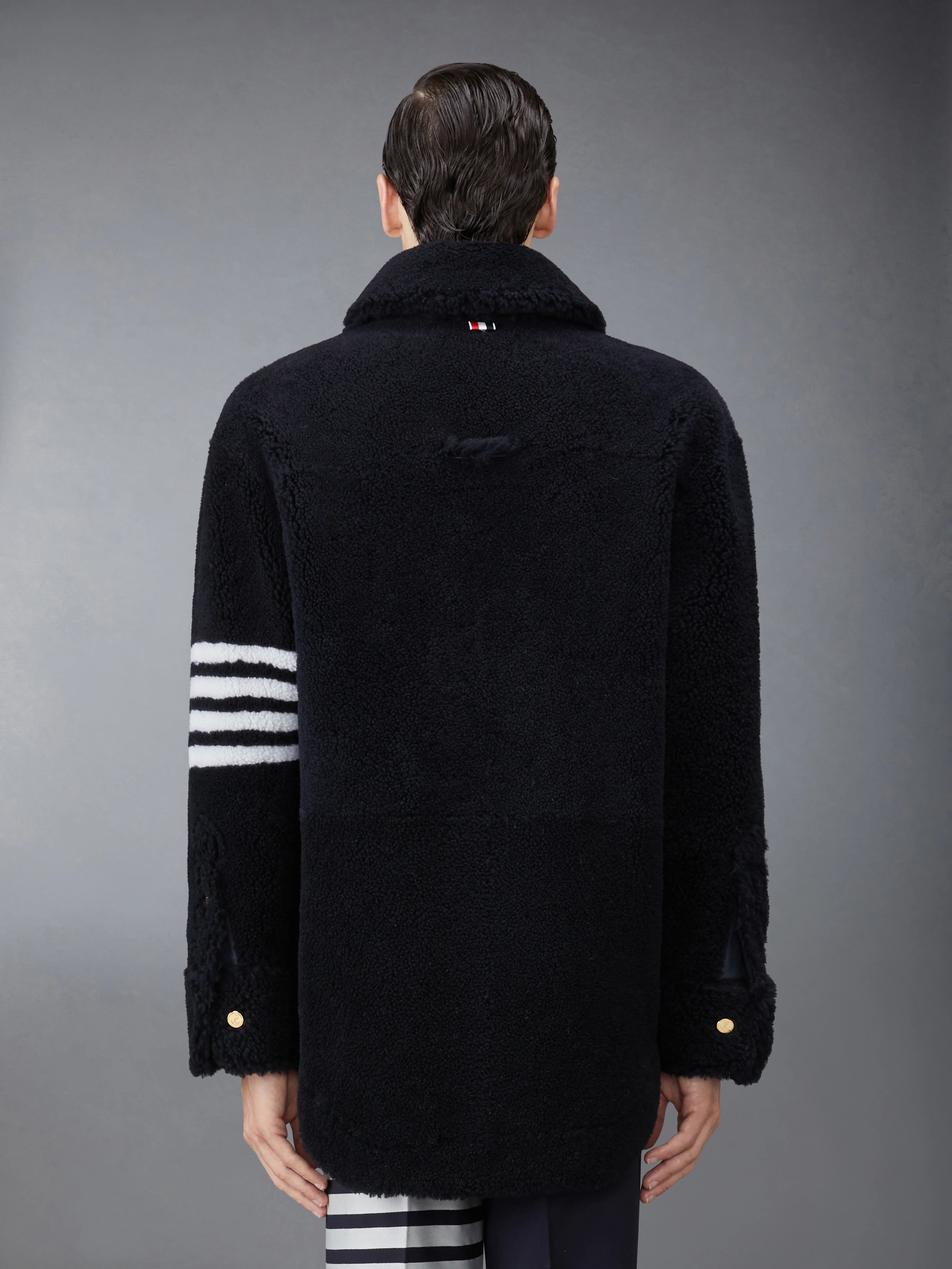 SHEARLING 4-BAR OVERSIZED SHIRT JACKET - Image 2