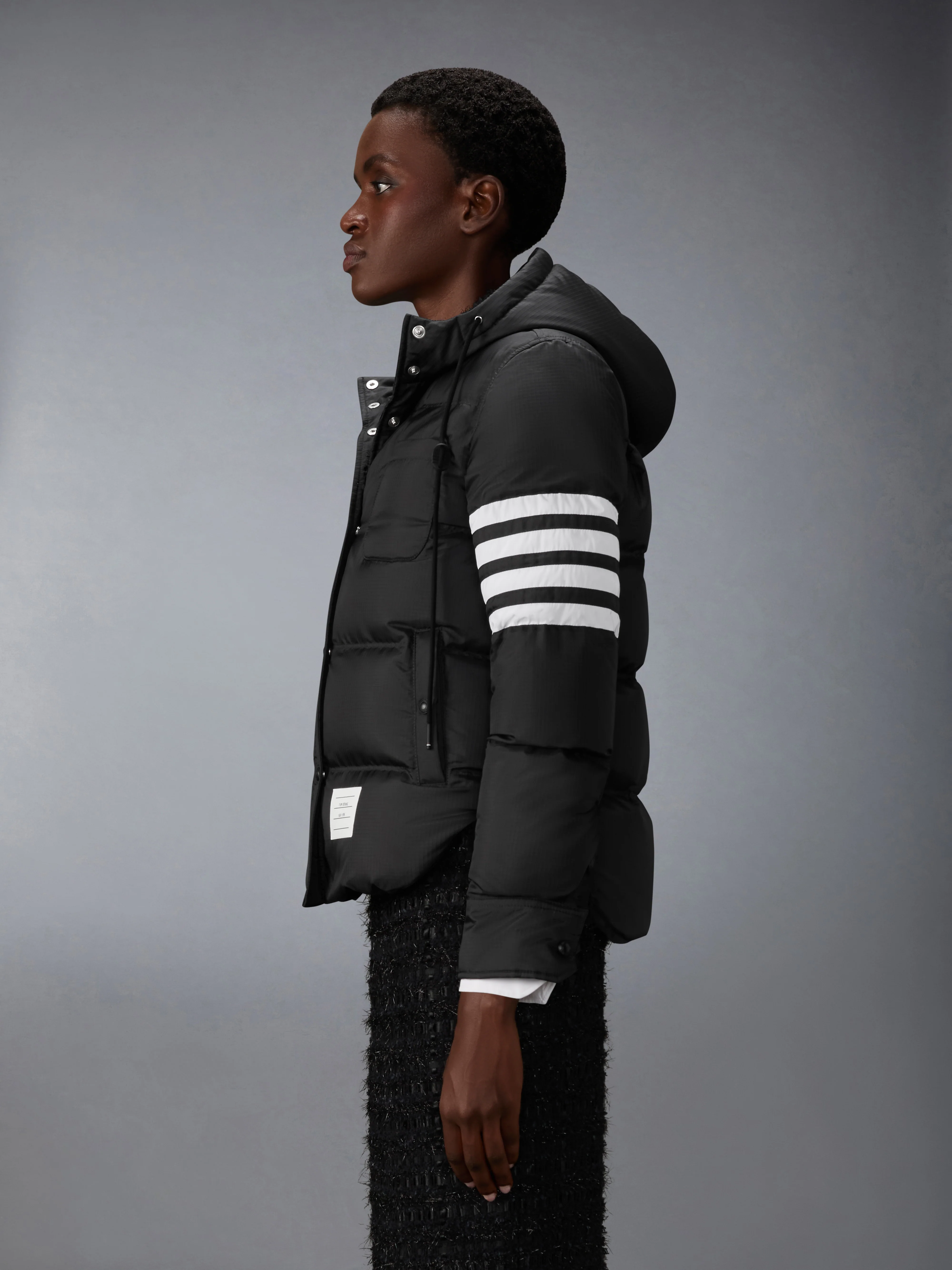 SHINY RIPSTOP LIGHTWEIGHT DOWN FILLED 4-BAR JACKET - Image 2