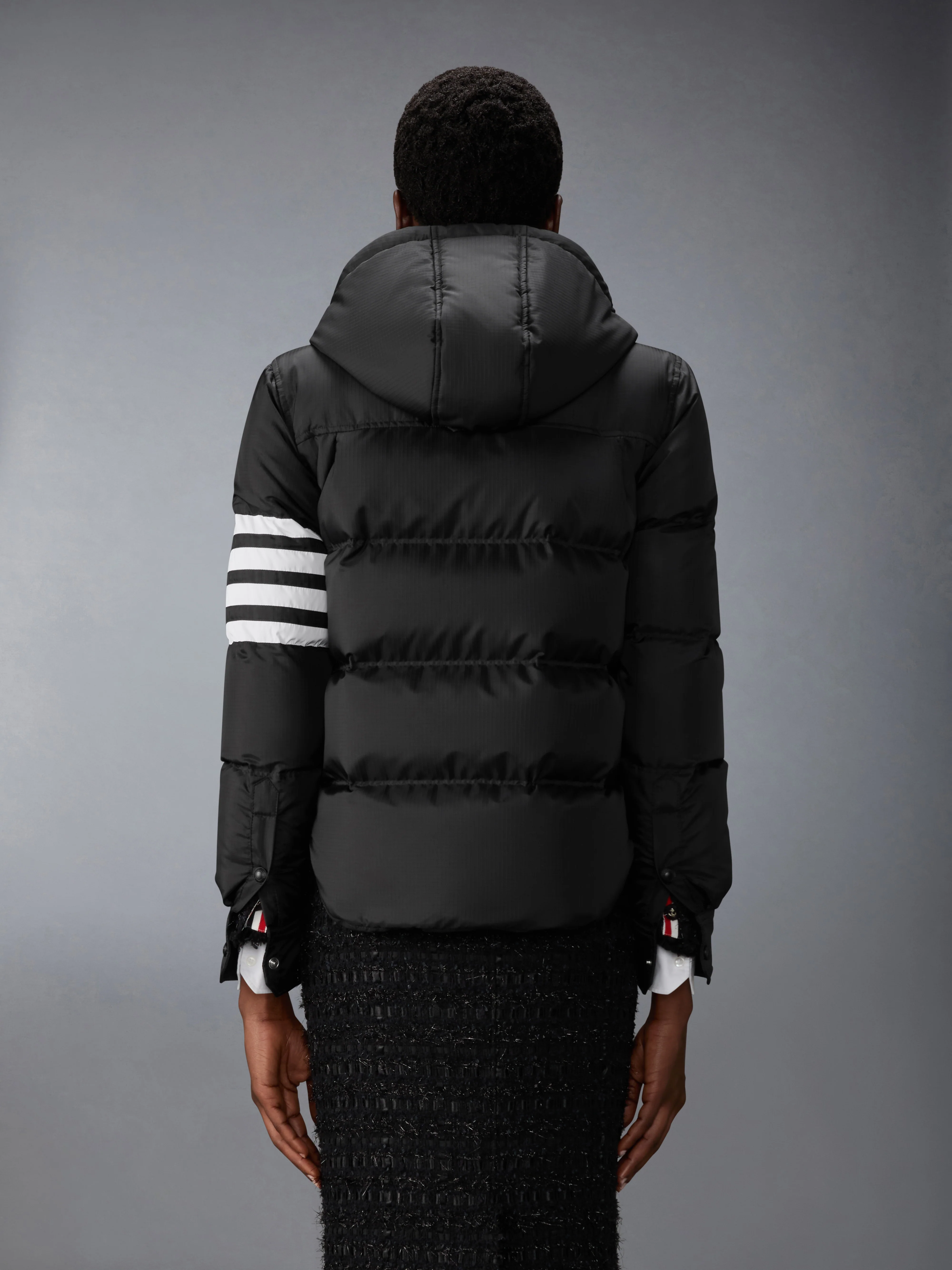 SHINY RIPSTOP LIGHTWEIGHT DOWN FILLED 4-BAR JACKET - Image 3