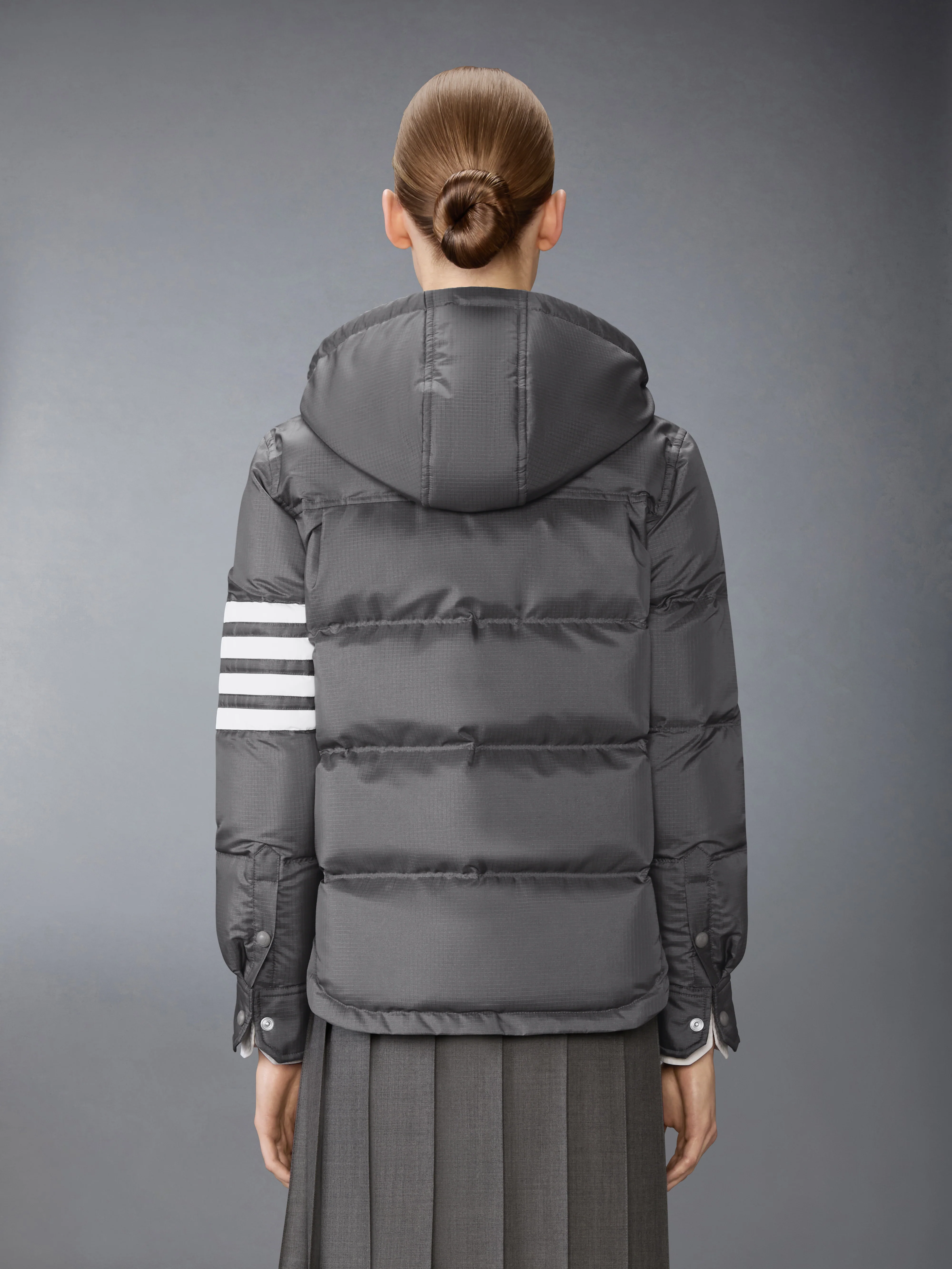 SHINY RIPSTOP LIGHTWEIGHT DOWN FILLED 4-BAR JACKET - Image 3
