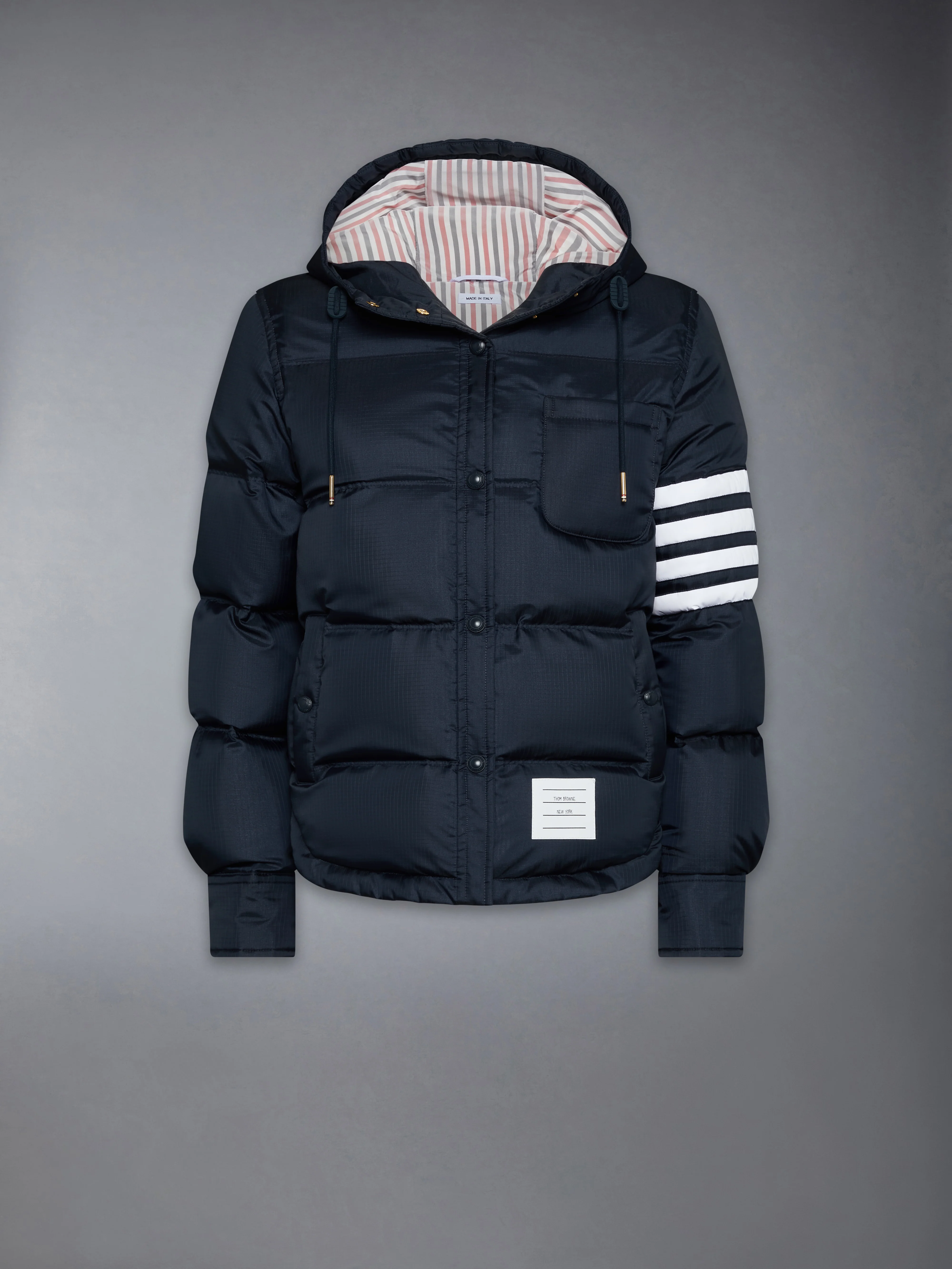 SHINY RIPSTOP LIGHTWEIGHT DOWN FILLED 4-BAR JACKET - Image 7