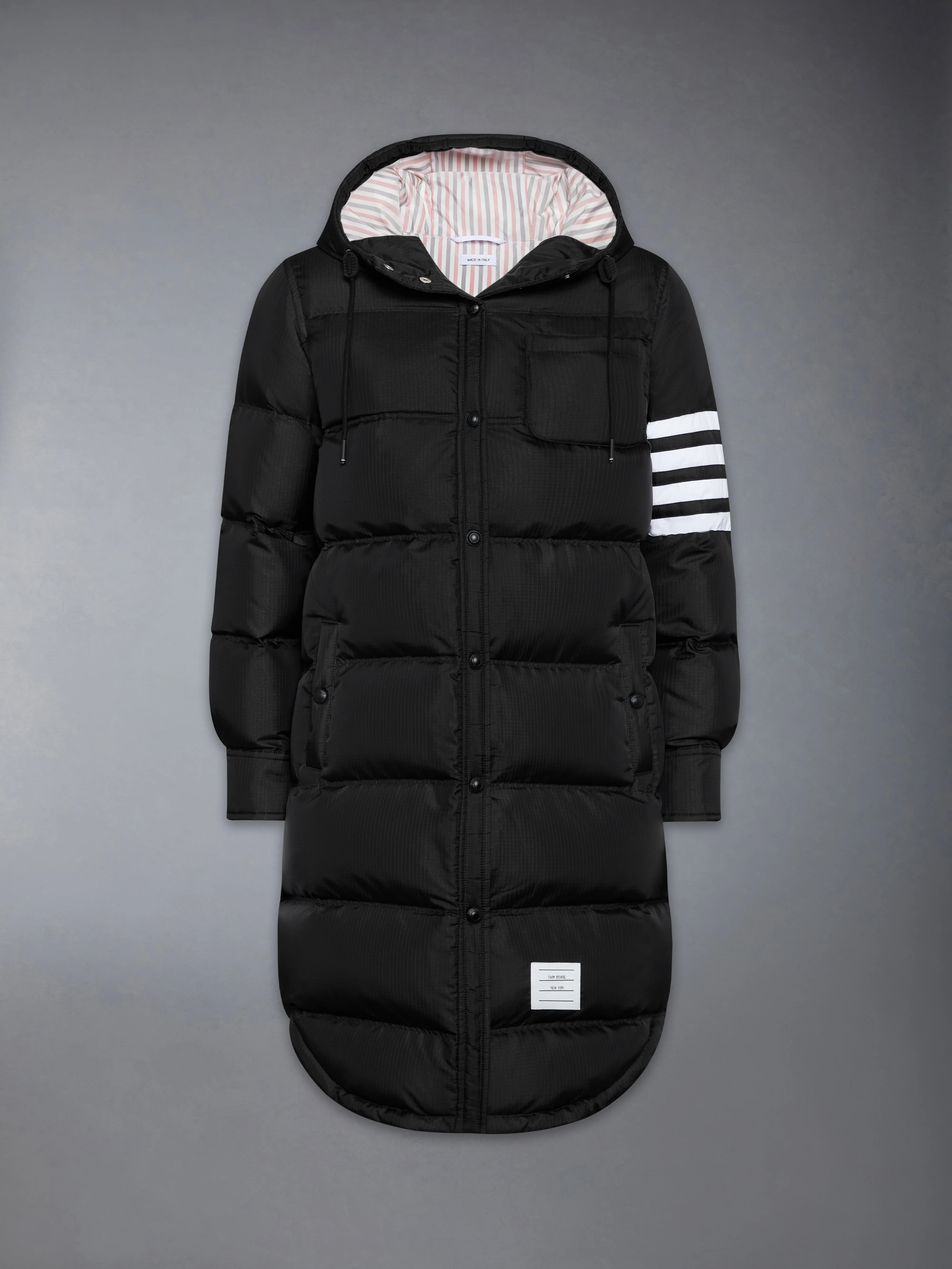 SHINY RIPSTOP LIGHTWEIGHT DOWN FILLED 4-BAR PARKA - Image 7