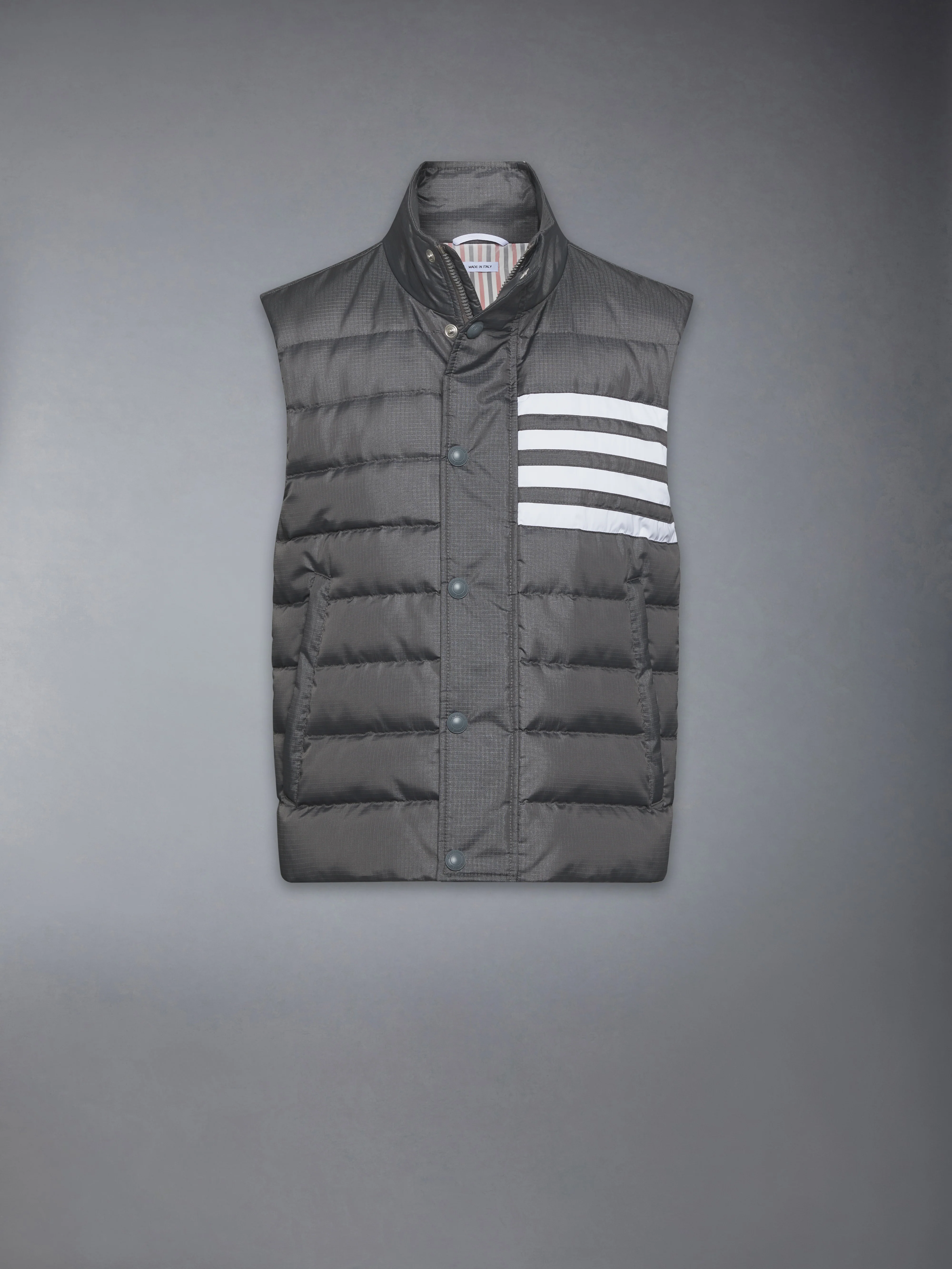 SHINY RIPSTOP LIGHTWEIGHT DOWN FILLED 4-BAR VEST - Image 6