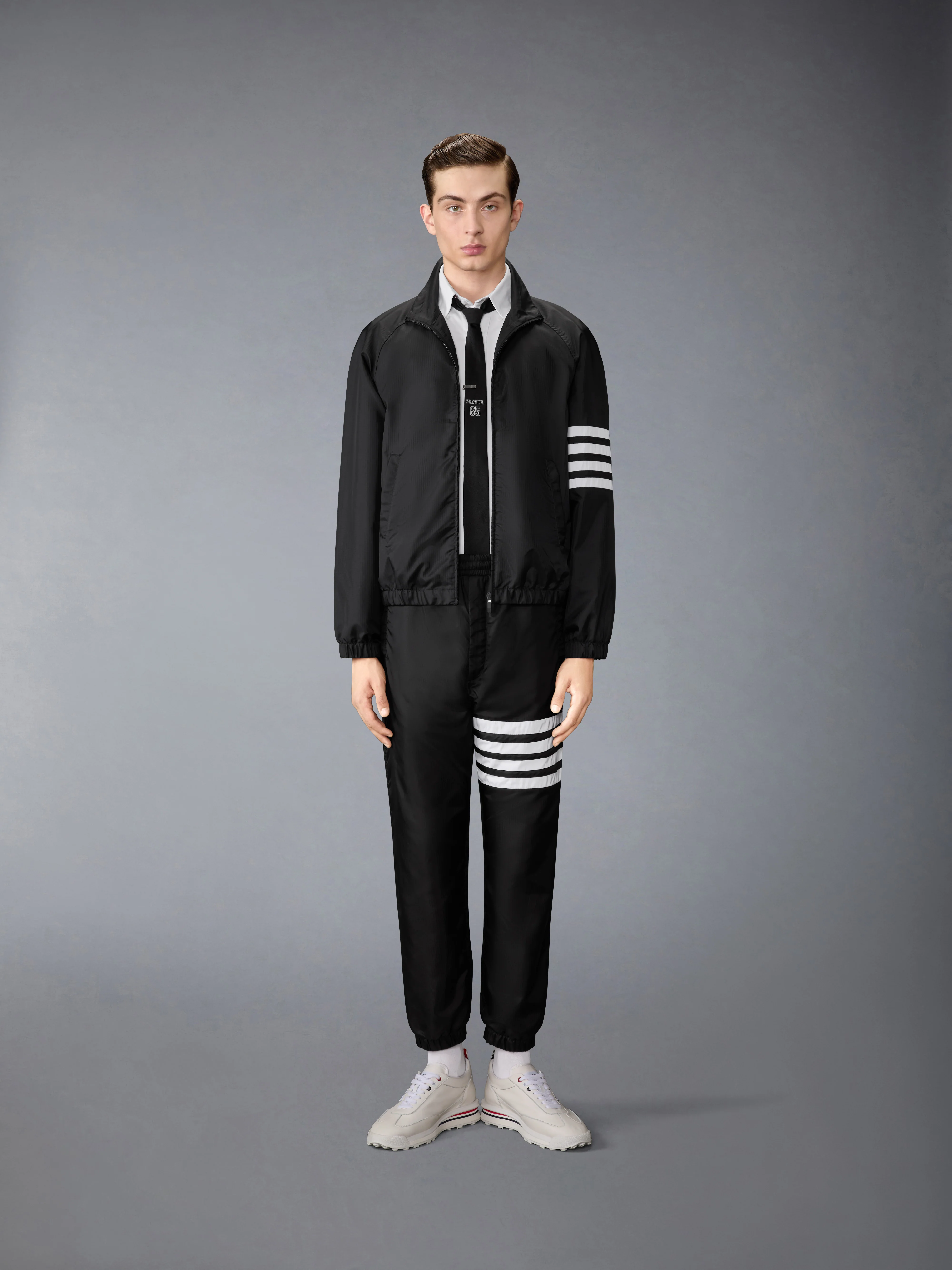 SHINY RIPSTOP RAGLAN 4-BAR TRACK JACKET - Image 6