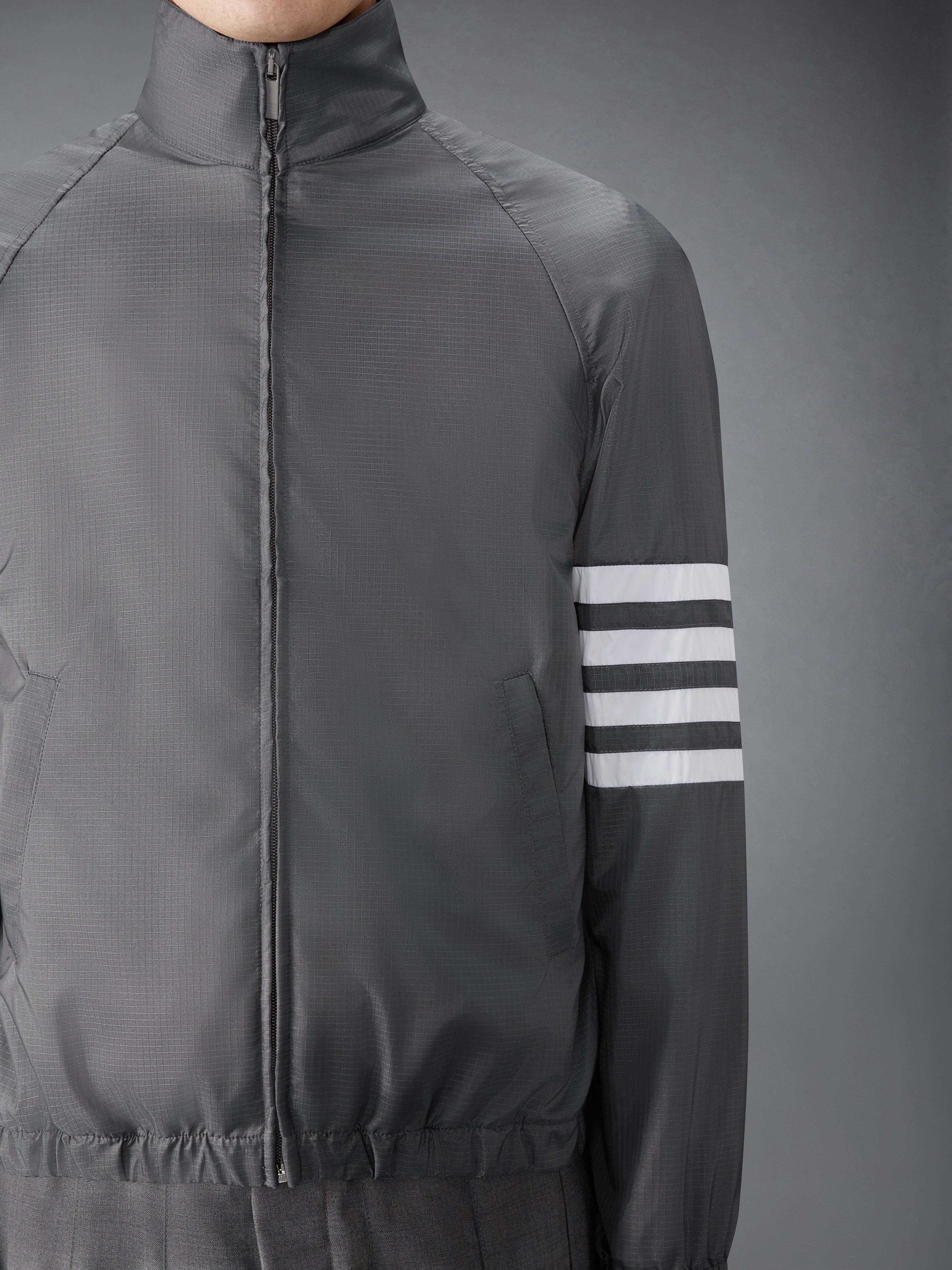 SHINY RIPSTOP RAGLAN 4-BAR TRACK JACKET - Image 6