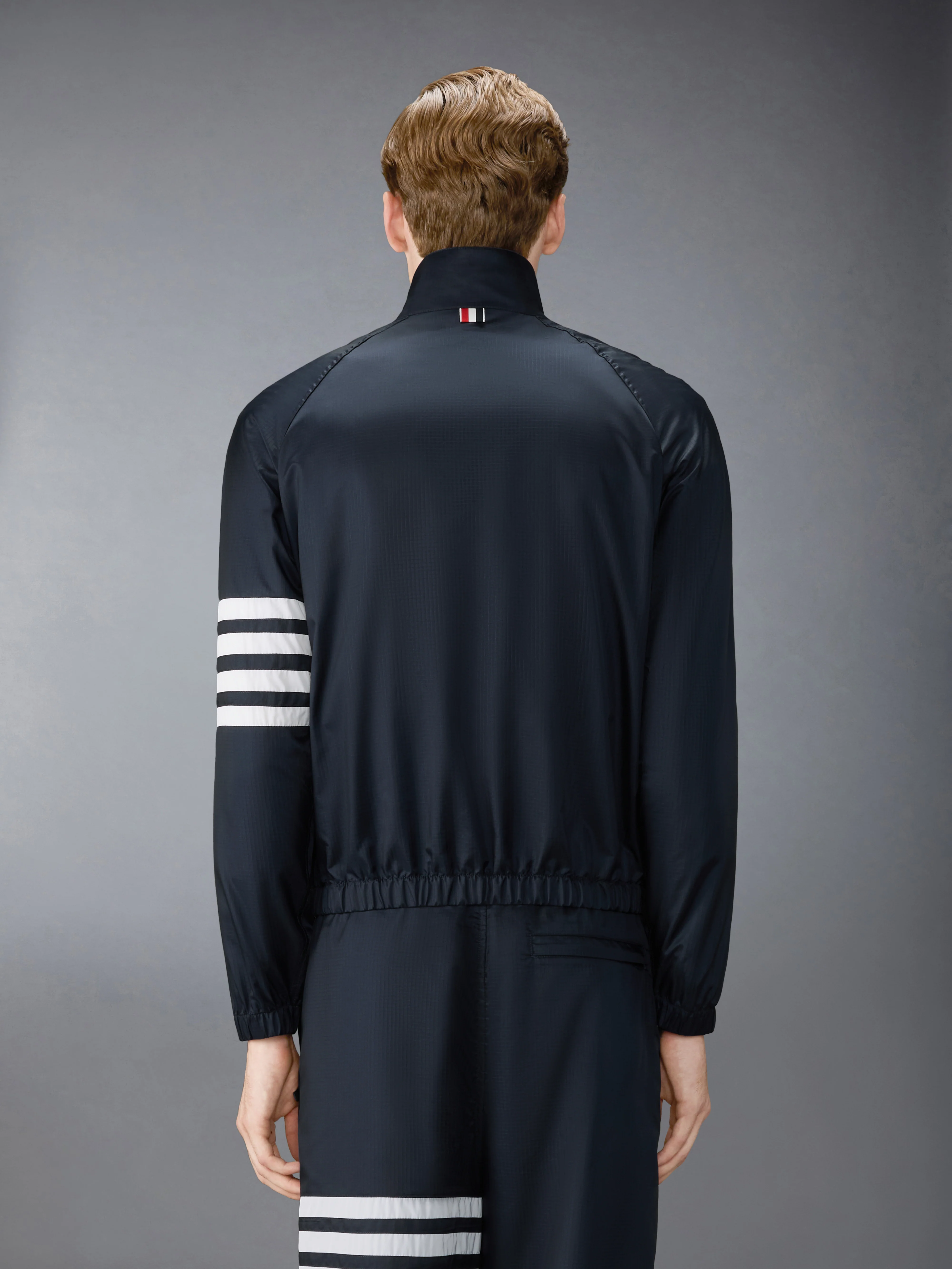 SHINY RIPSTOP RAGLAN 4-BAR TRACK JACKET - Image 2