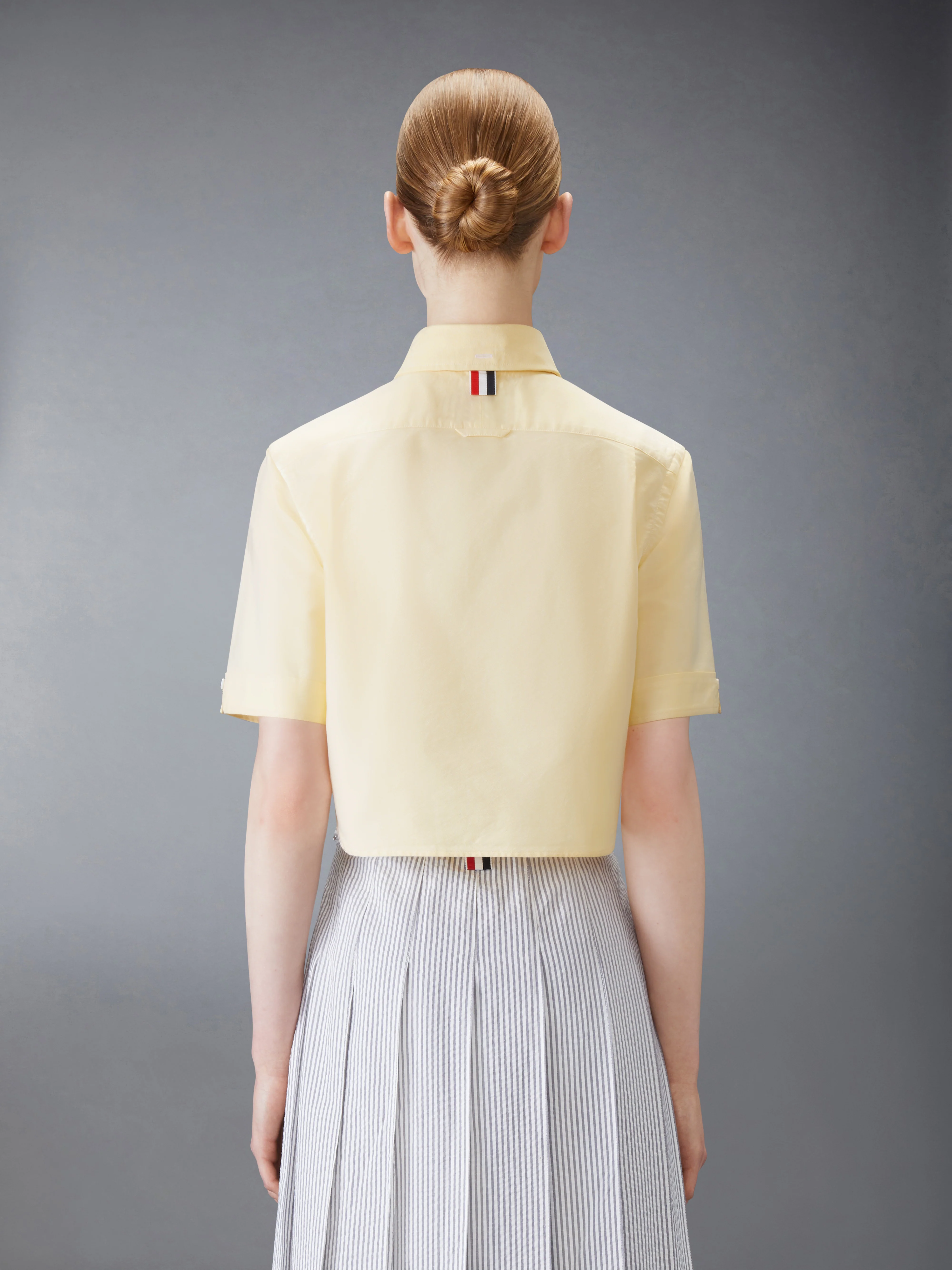 SHORT SLEEVE CROPPED OXFORD SHIRT - Image 2