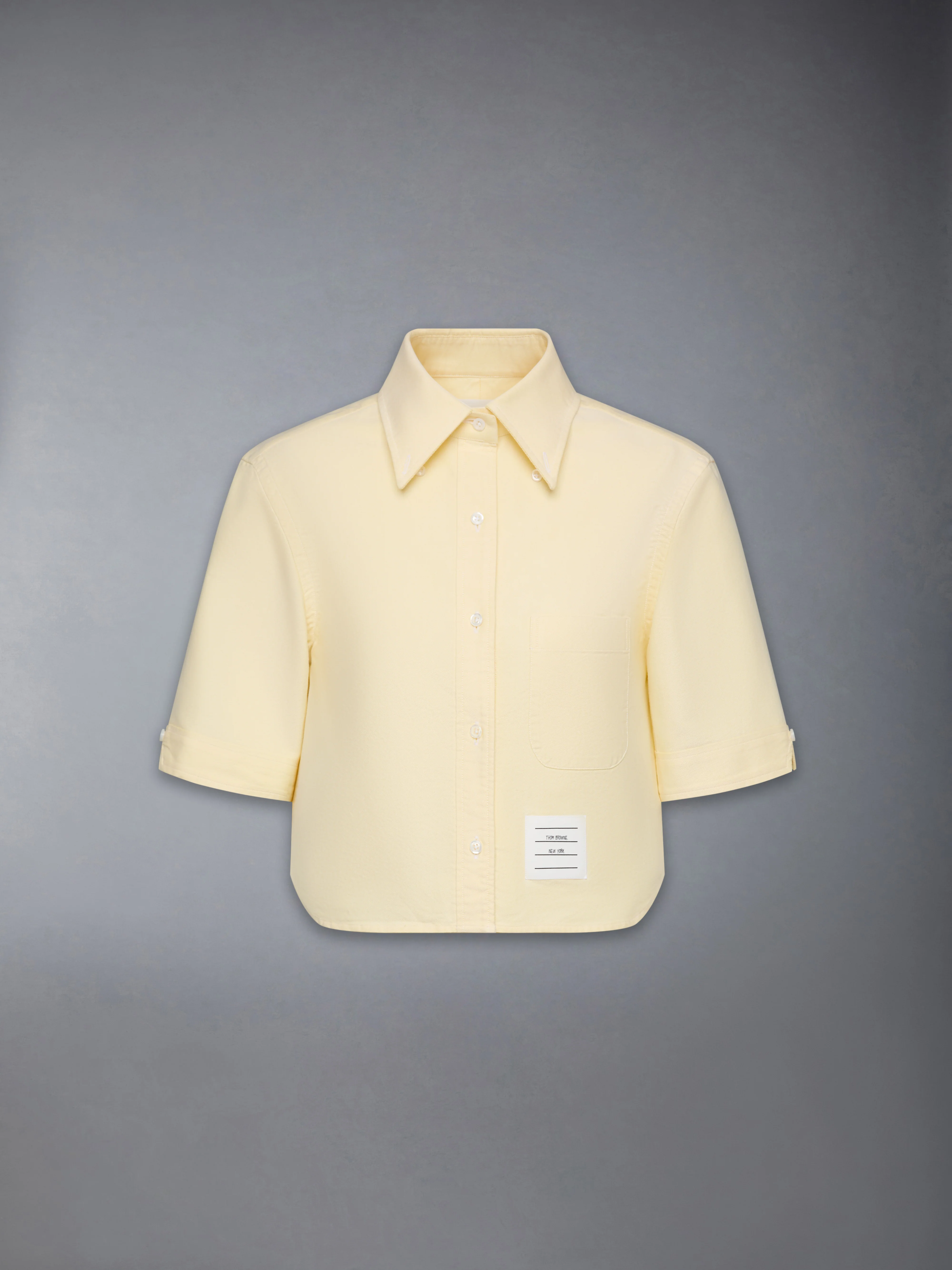 SHORT SLEEVE CROPPED OXFORD SHIRT - Image 6