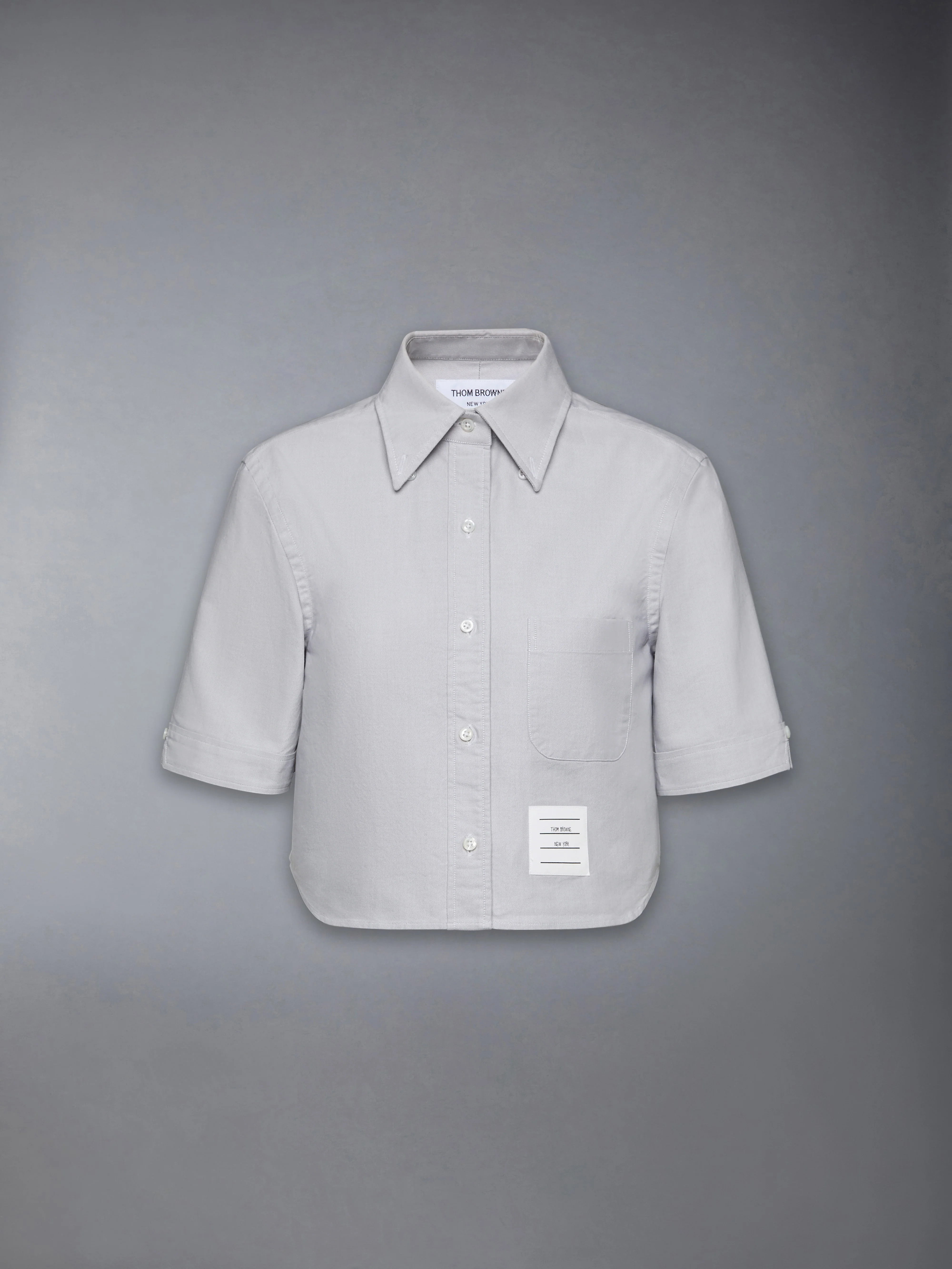 SHORT SLEEVE CROPPED OXFORD SHIRT - Image 6