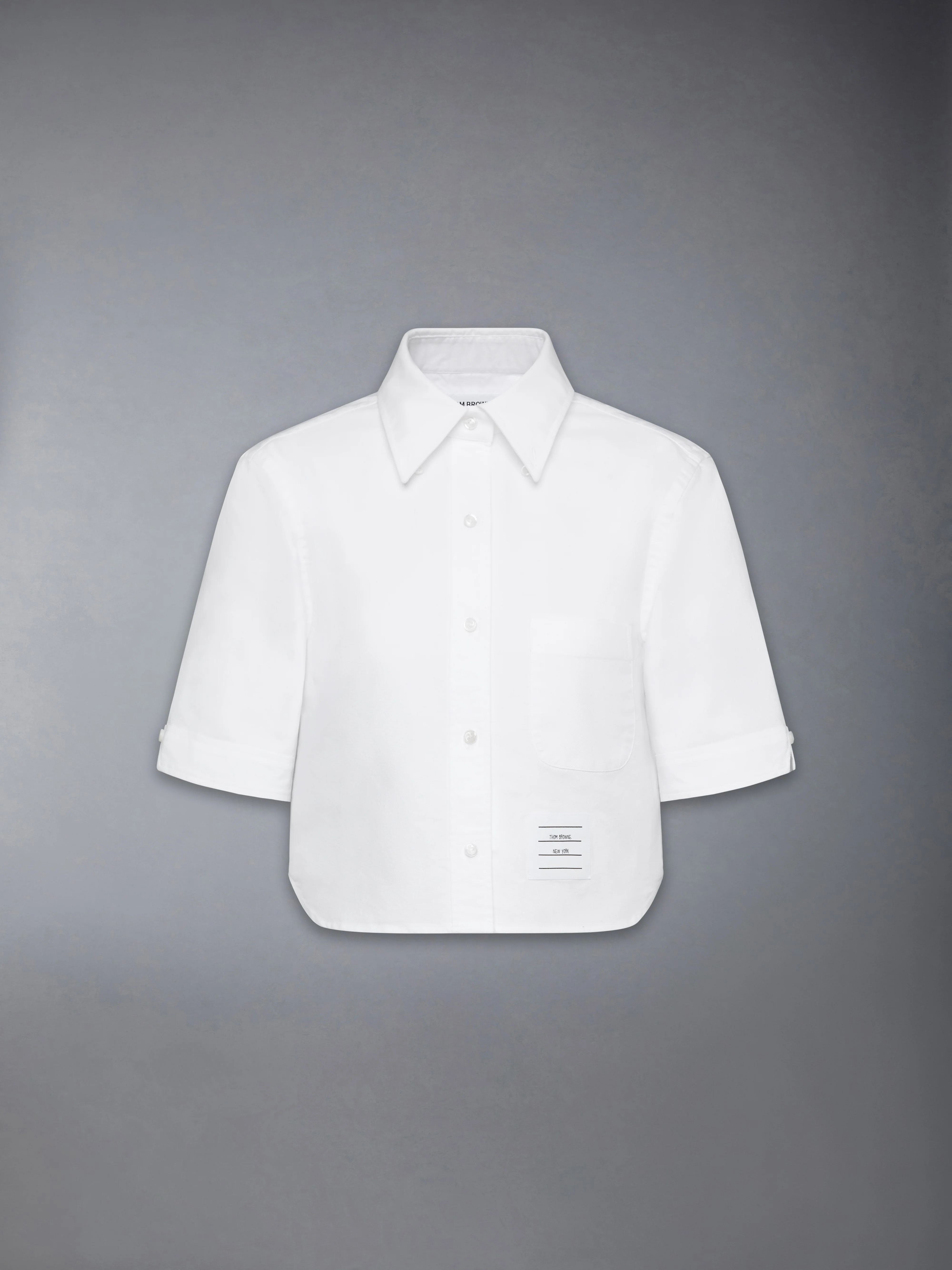SHORT SLEEVE CROPPED OXFORD SHIRT - Image 6
