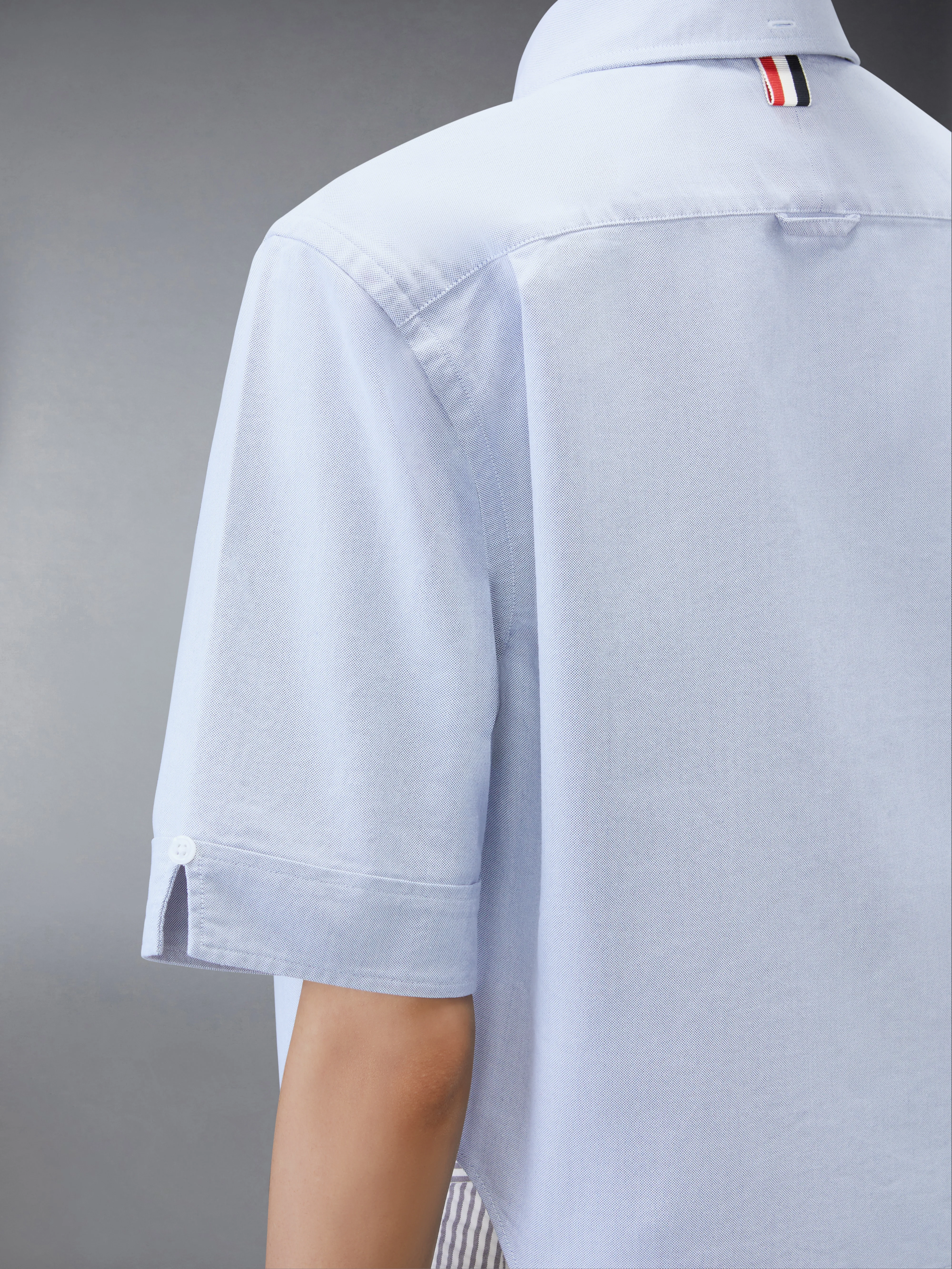 SHORT SLEEVE CROPPED OXFORD SHIRT - Image 4