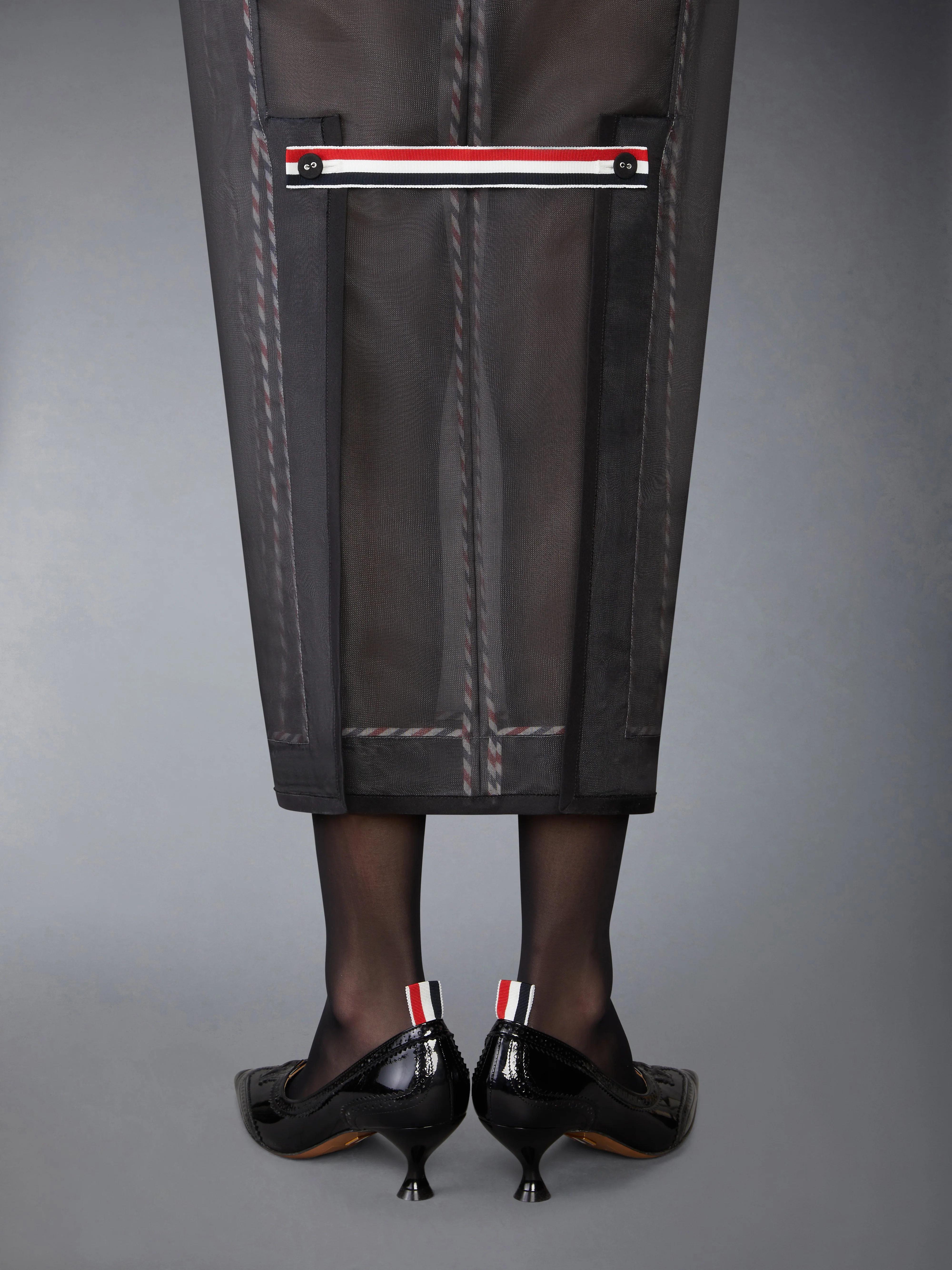 SILK ORGANZA HIGH WAISTED PENCIL SKIRT - Image 6