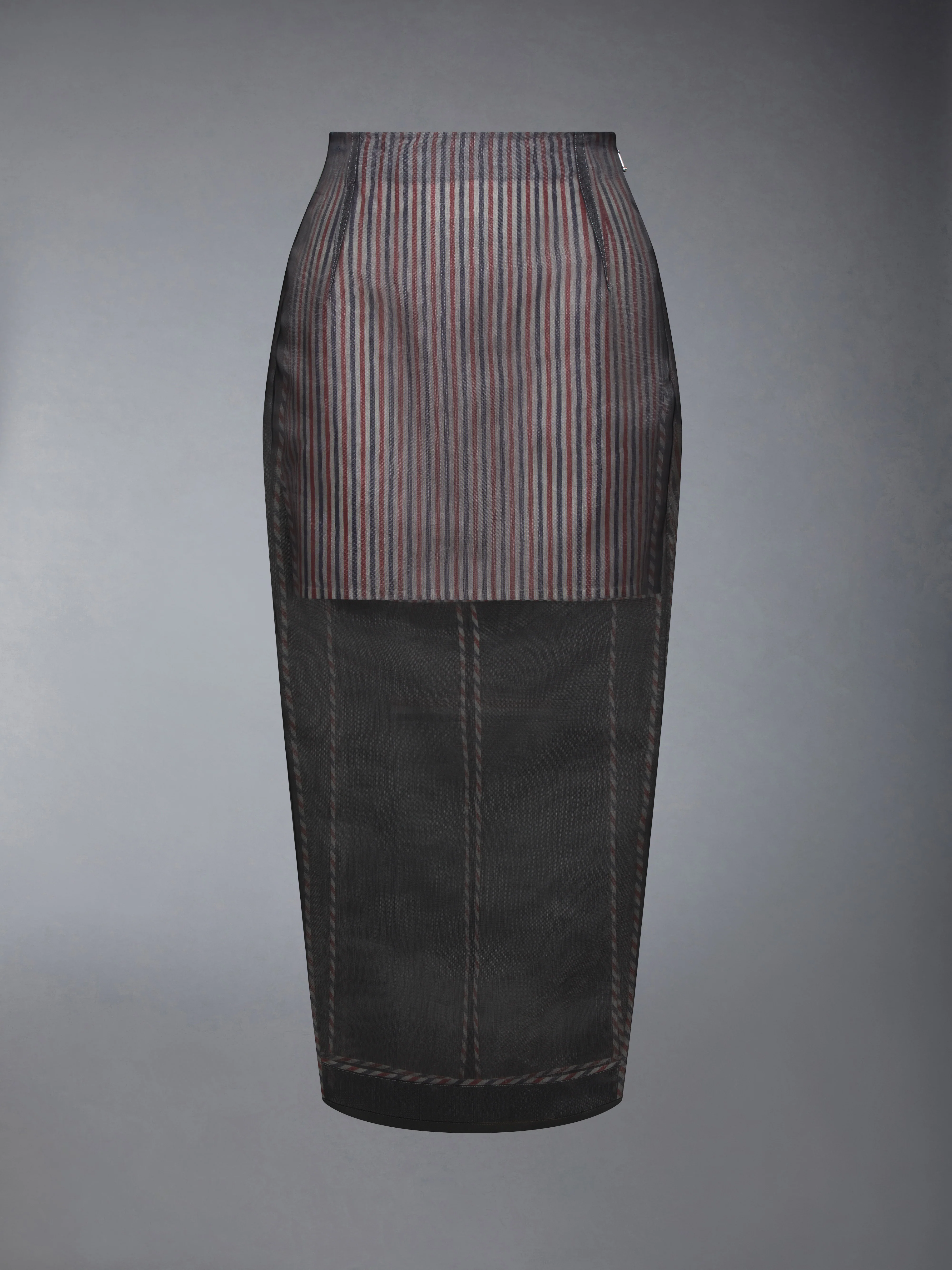 SILK ORGANZA HIGH WAISTED PENCIL SKIRT - Image 7