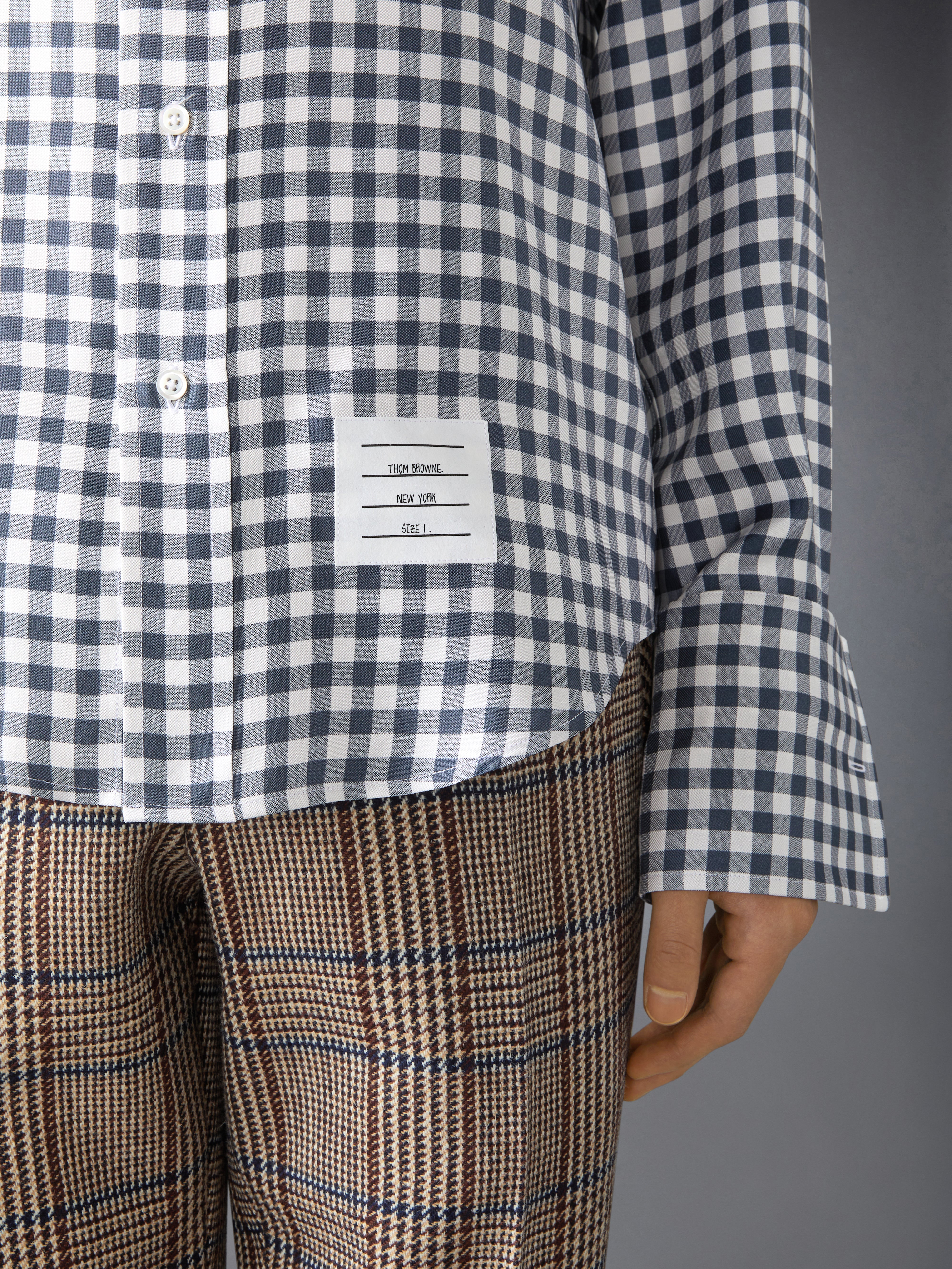 SILK TWILL GINGHAM SHIRT - Image 6