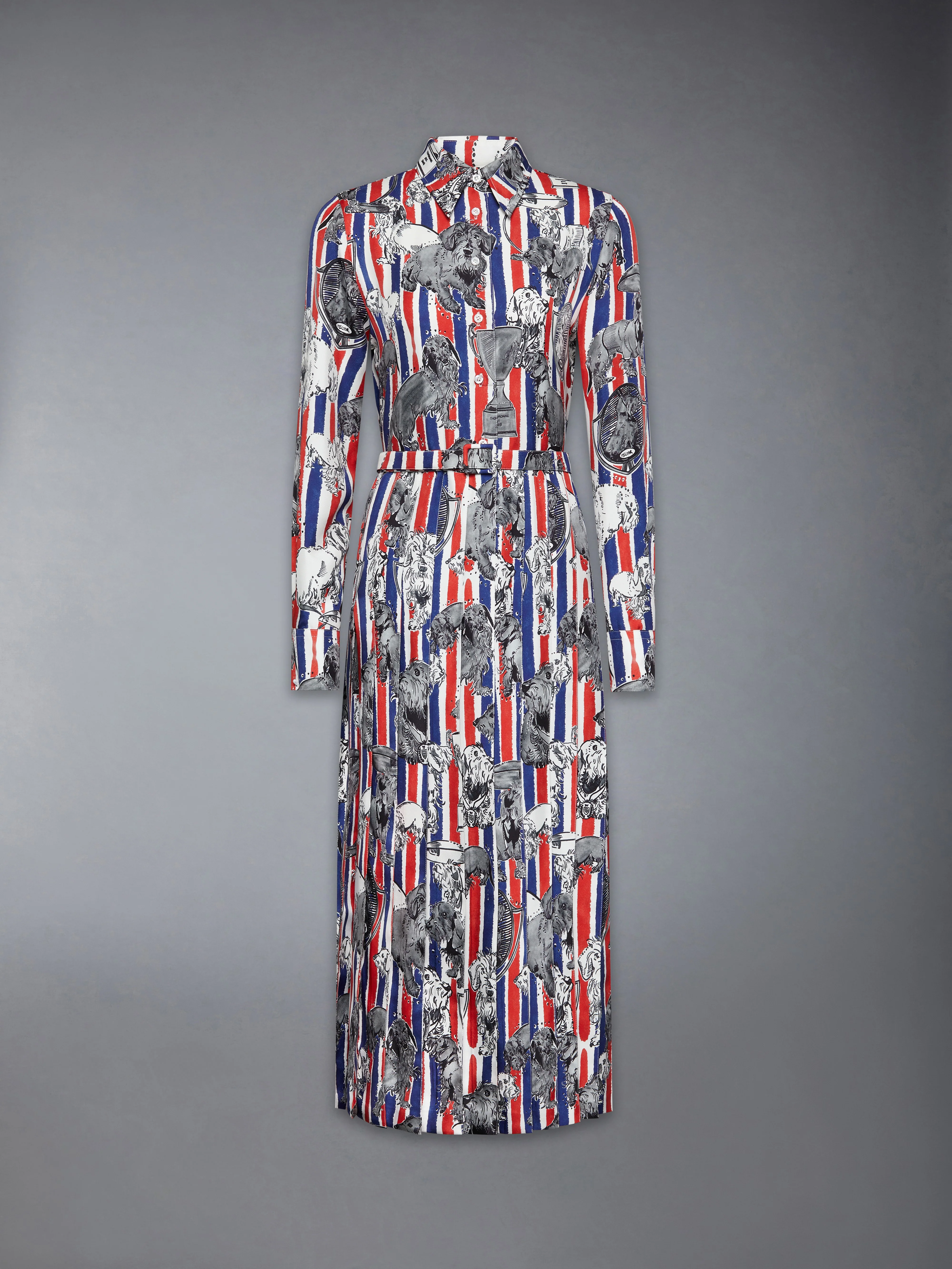 SILK TWILL HECTOR PLEATED DRESS - Image 7