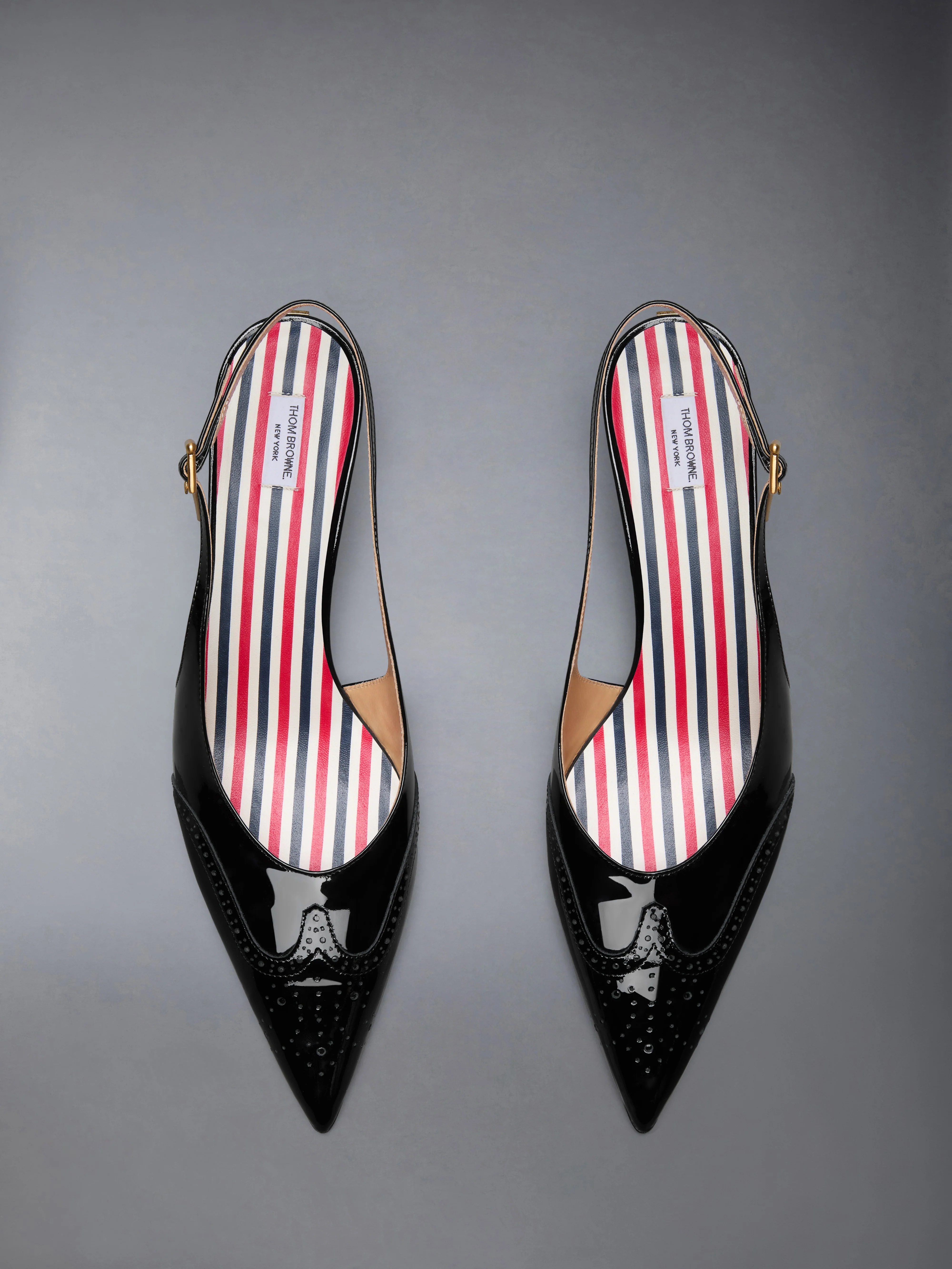 SOFT PATENT WINGTIP SLINGBACK 50MM - Image 5
