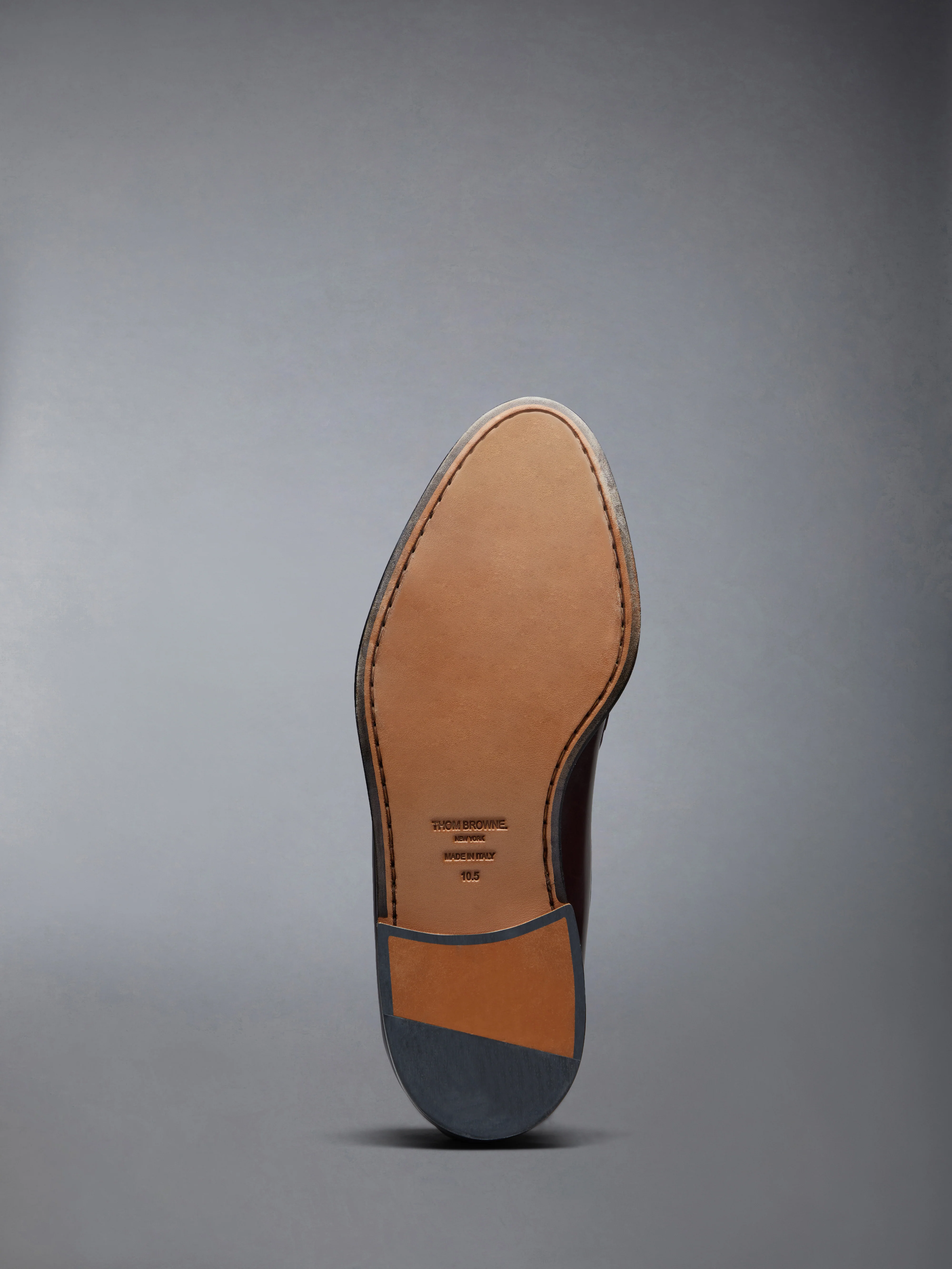 SOFT SPAZZOLATO LEATHER SOLE PLEATED VARSITY LOAFER - Image 6