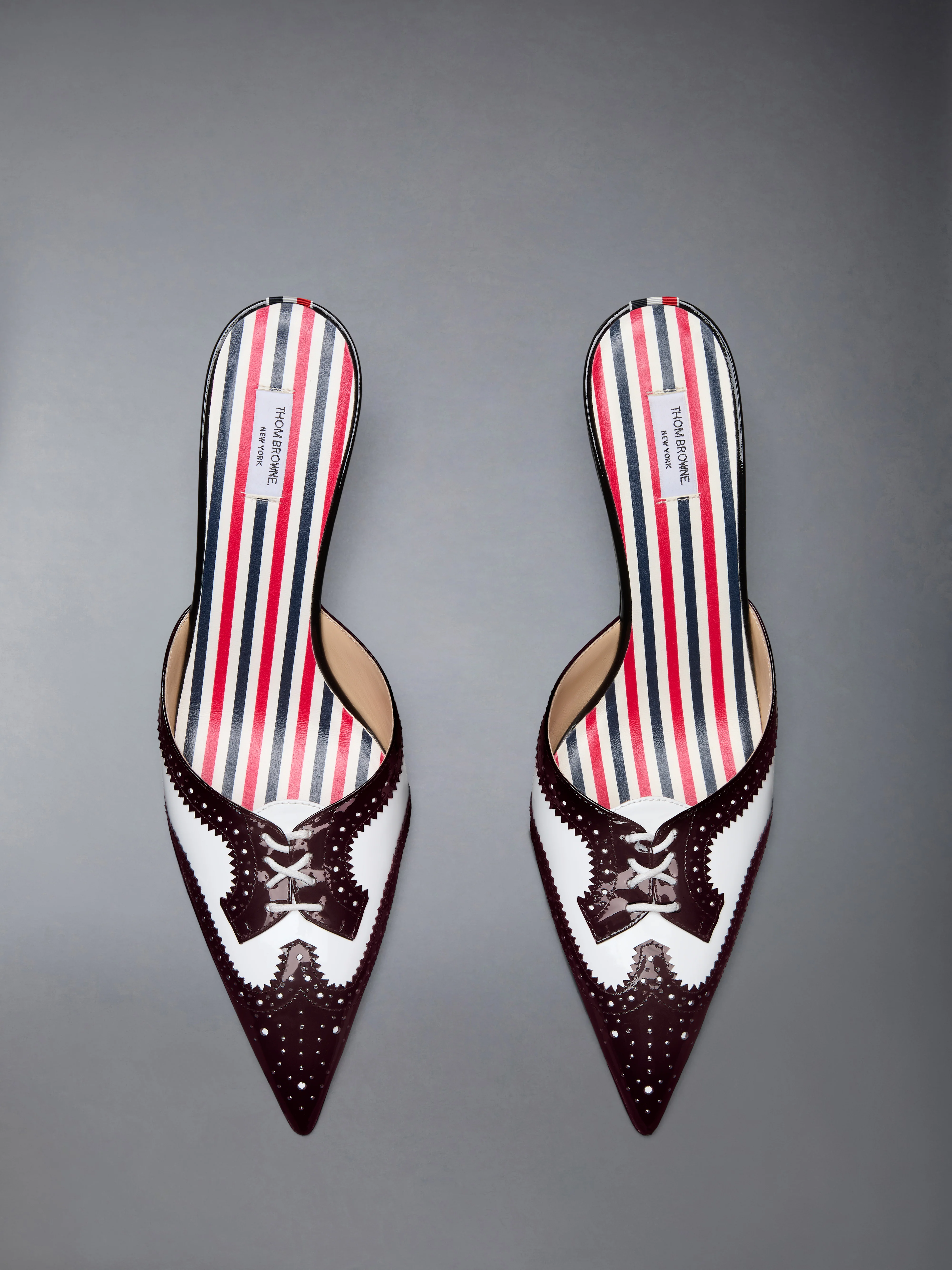 SOFT SPAZZOLATO SHINY CALF HEELED MULE 75MM - Image 5
