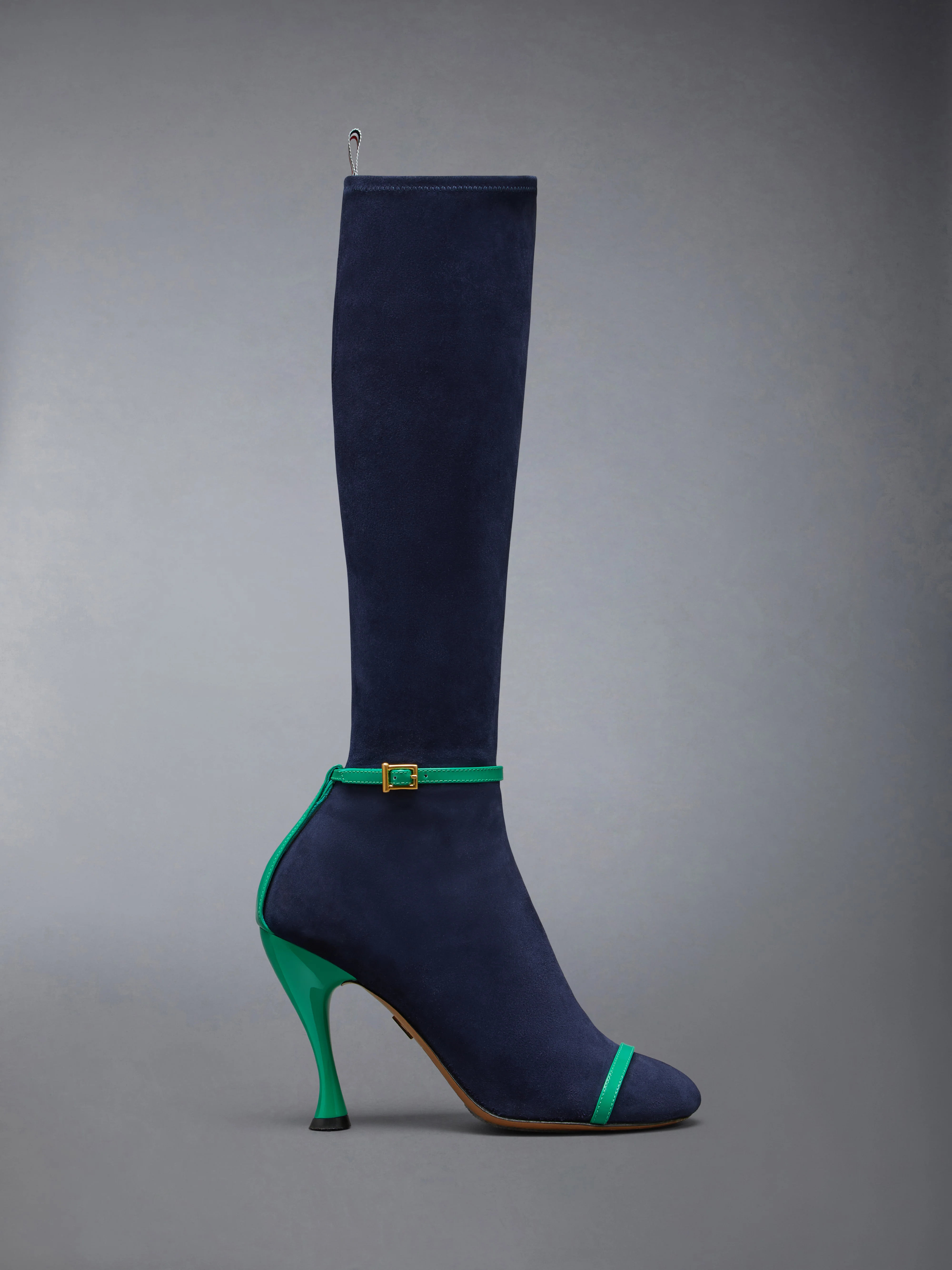 SOFT SUEDE TROMPE L'OEIL 4-BAR SANDAL BOOT 105MM - Image 3