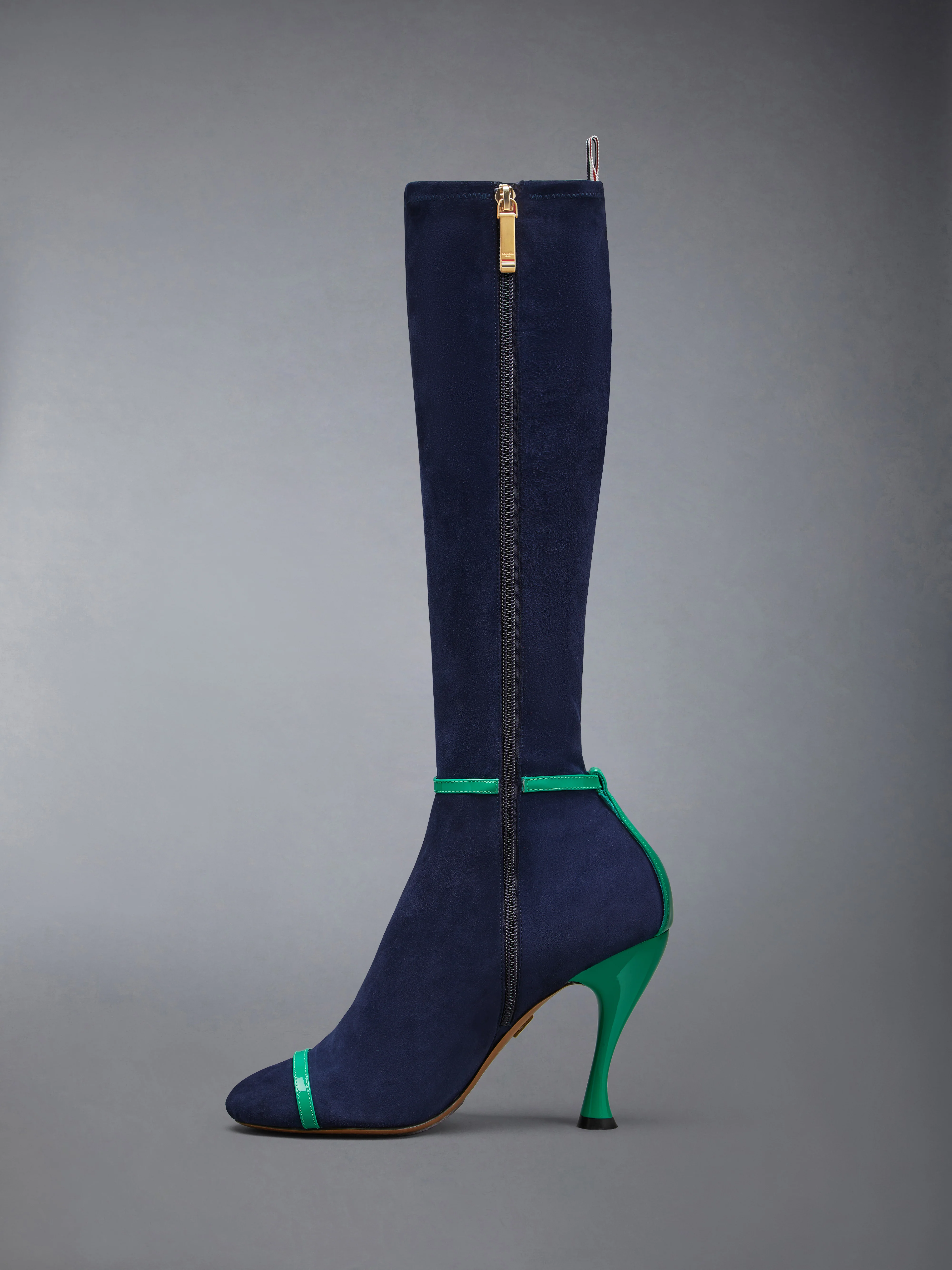 SOFT SUEDE TROMPE L'OEIL 4-BAR SANDAL BOOT 105MM - Image 4