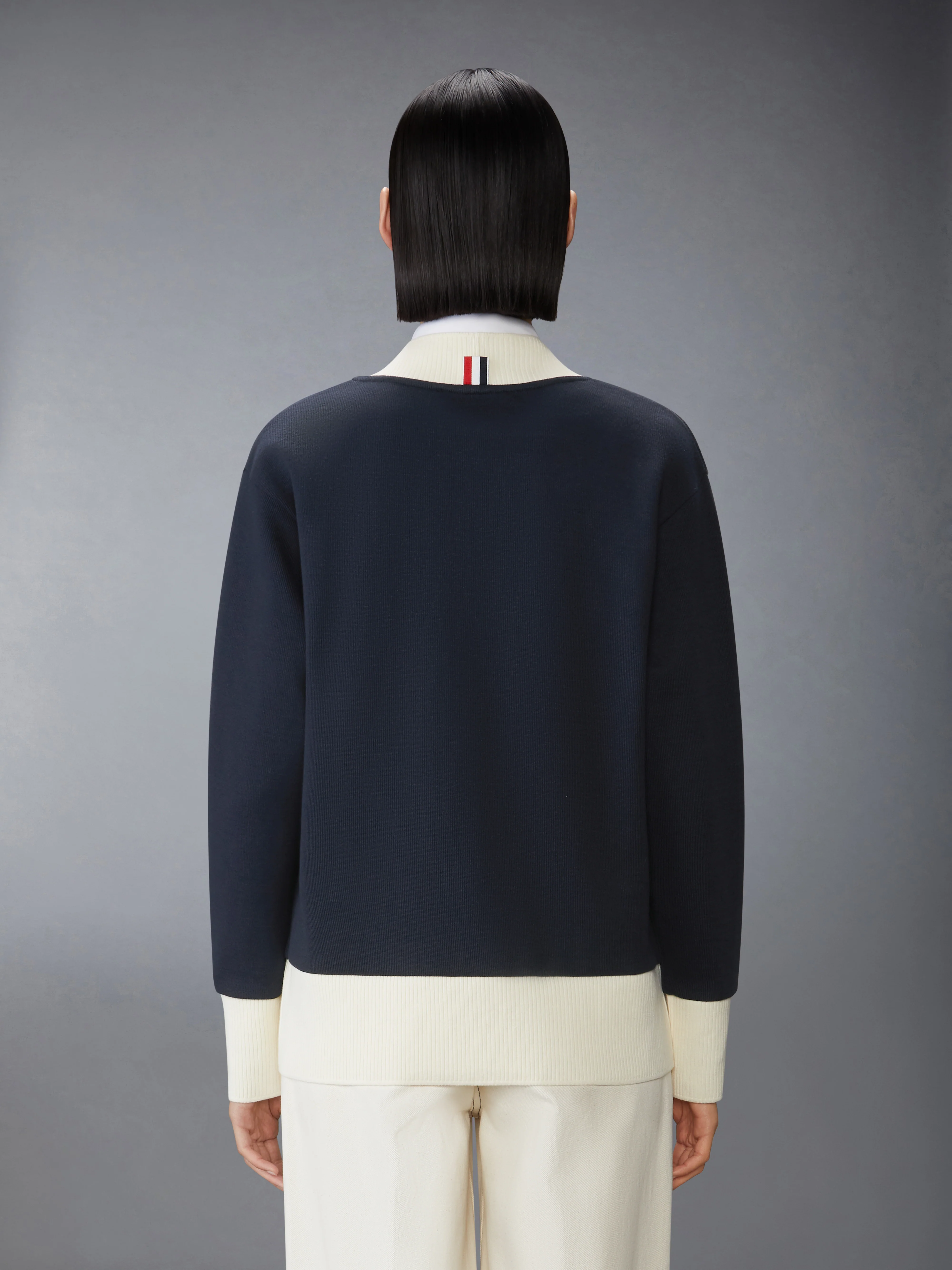 SOLID DOUBLE FACE KNIT OVERSIZED CARDIGAN - Image 2