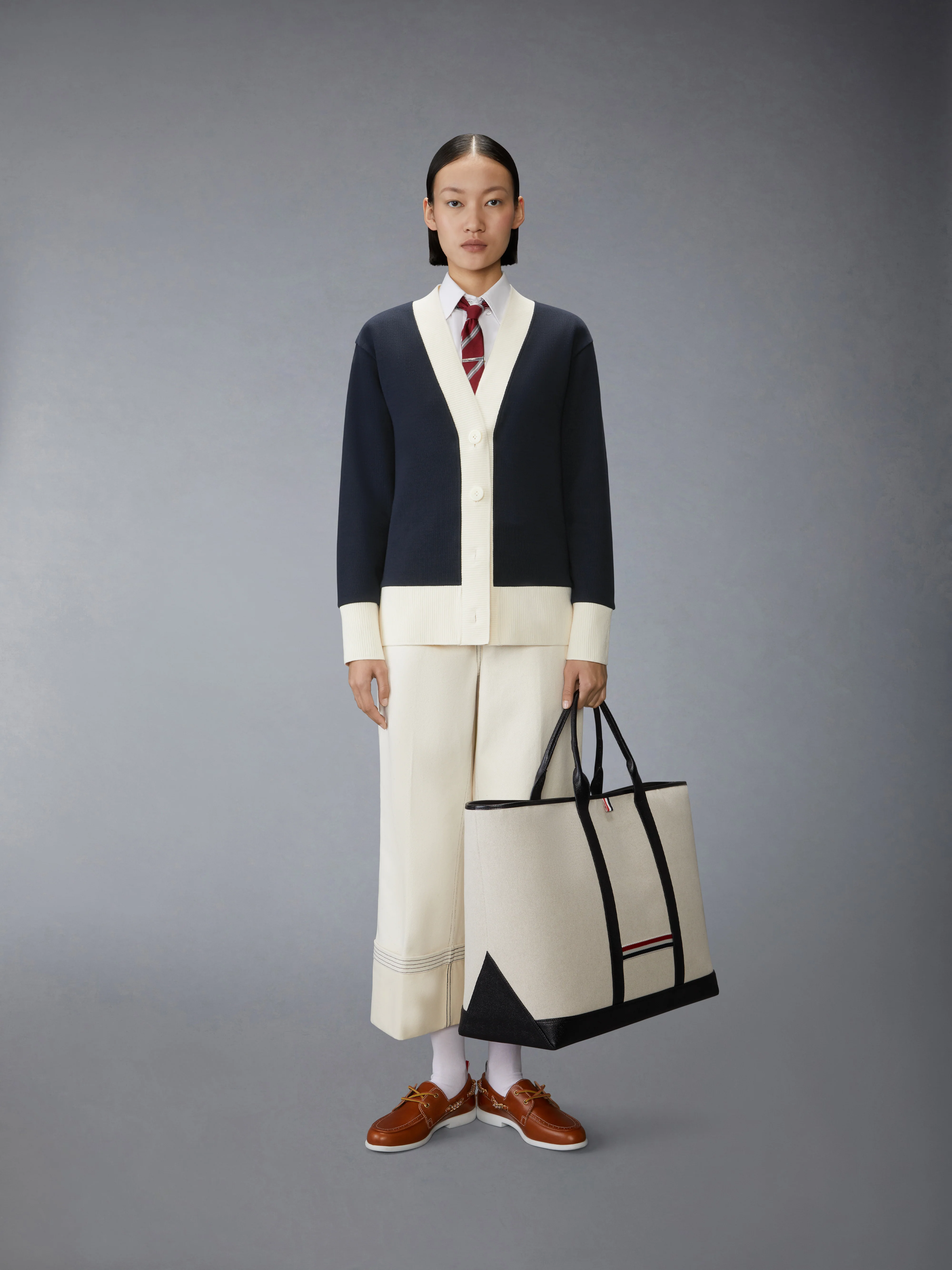 SOLID DOUBLE FACE KNIT OVERSIZED CARDIGAN - Image 3