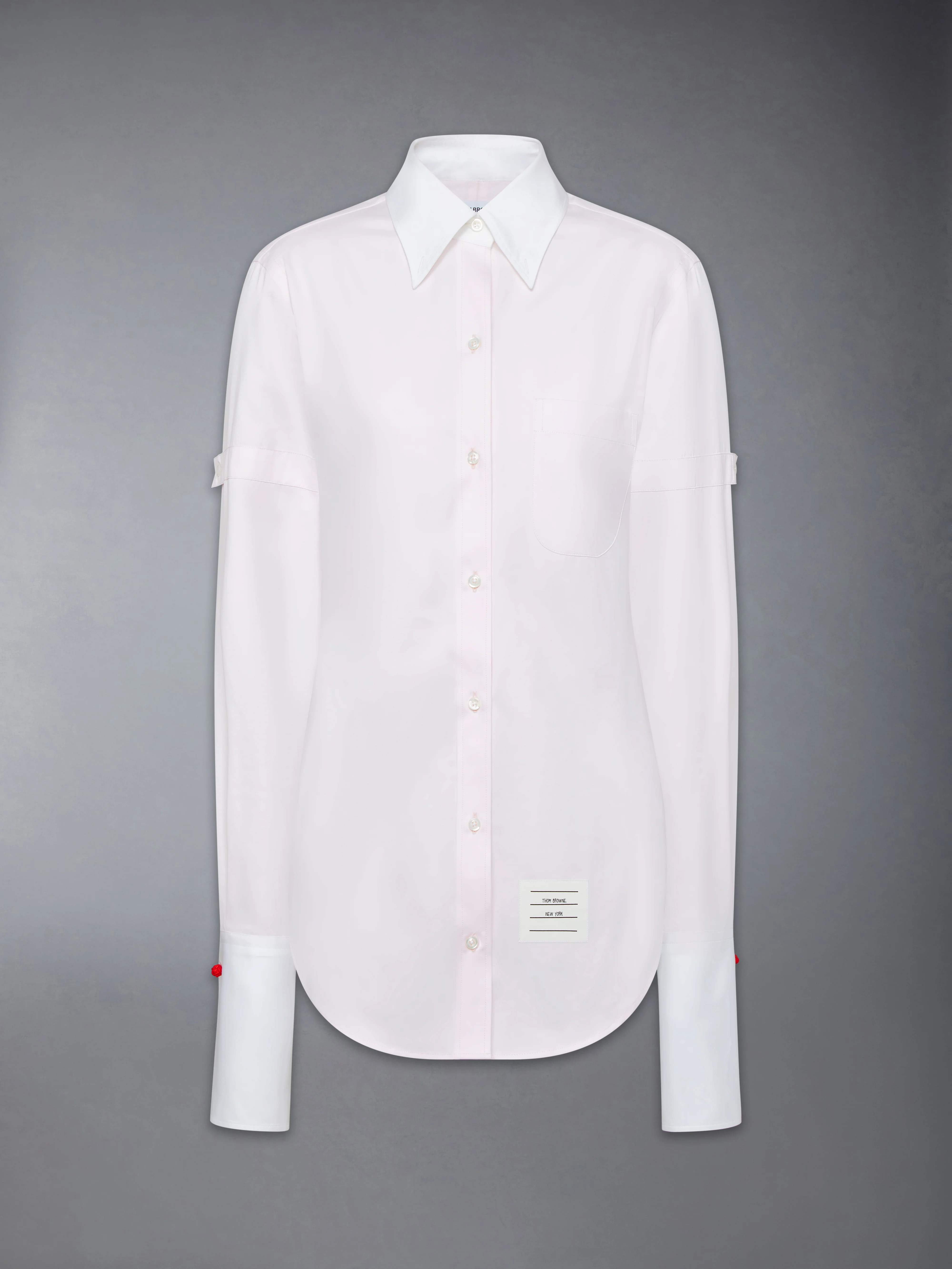 SOLID POPLIN ARMBAND FRENCH CUFF SHIRT - Image 9