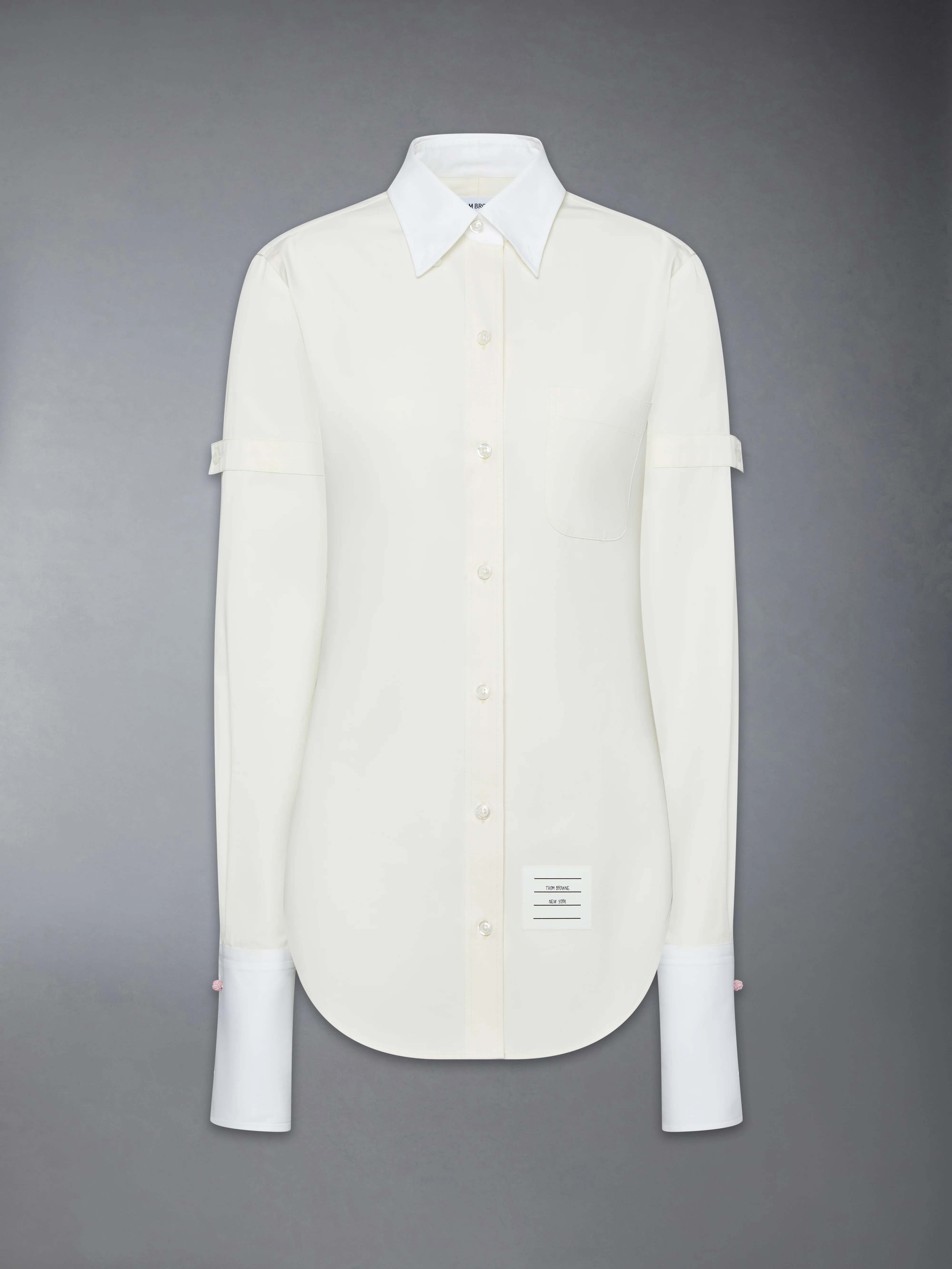 SOLID POPLIN ARMBAND FRENCH CUFF SHIRT - Image 9