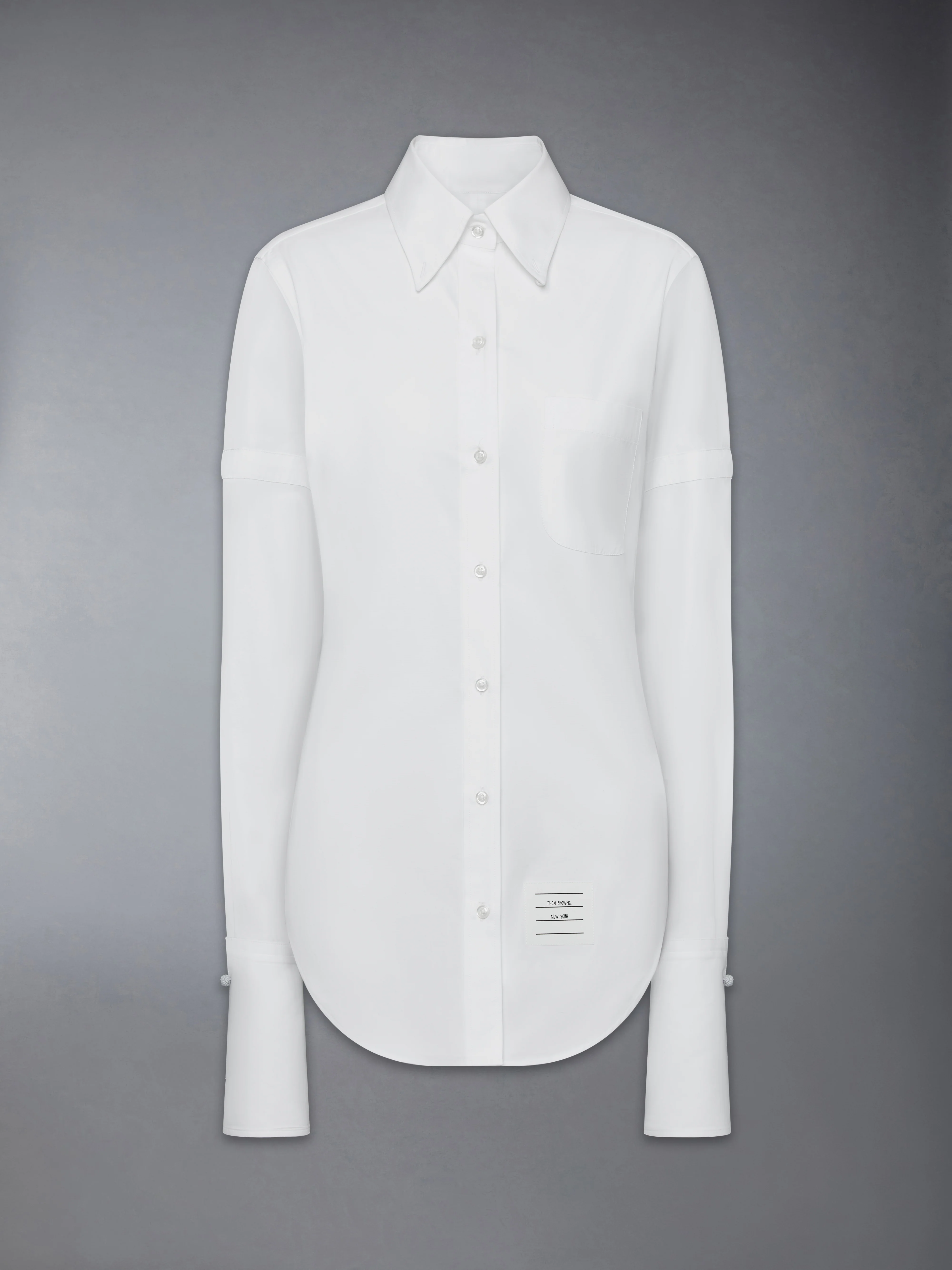 SOLID POPLIN ARMBAND FRENCH CUFF SHIRT - Image 9