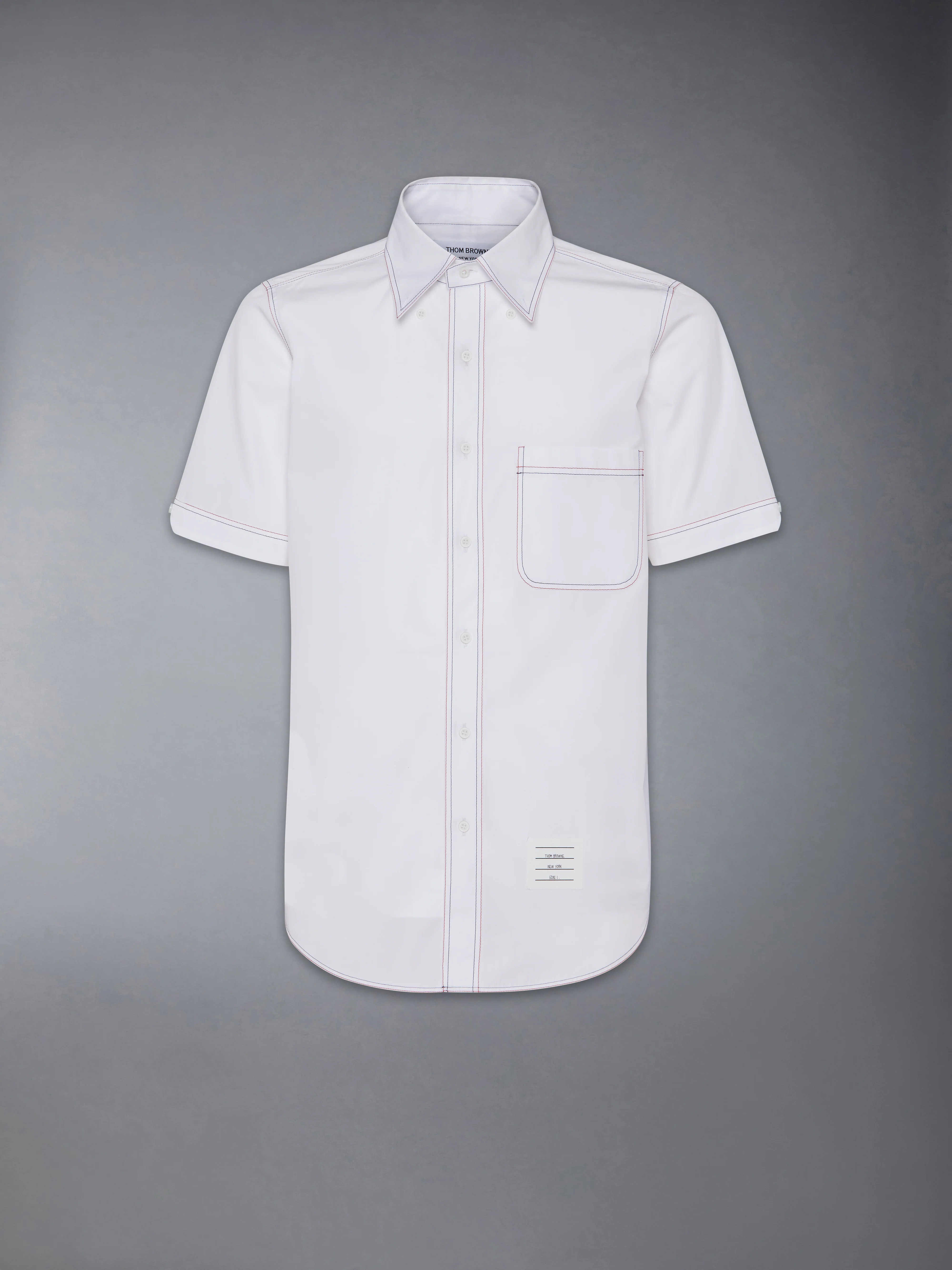 SOLID POPLIN CONTRAST TOPSTITCH SHORT SLEEVE SHIRT - Image 7