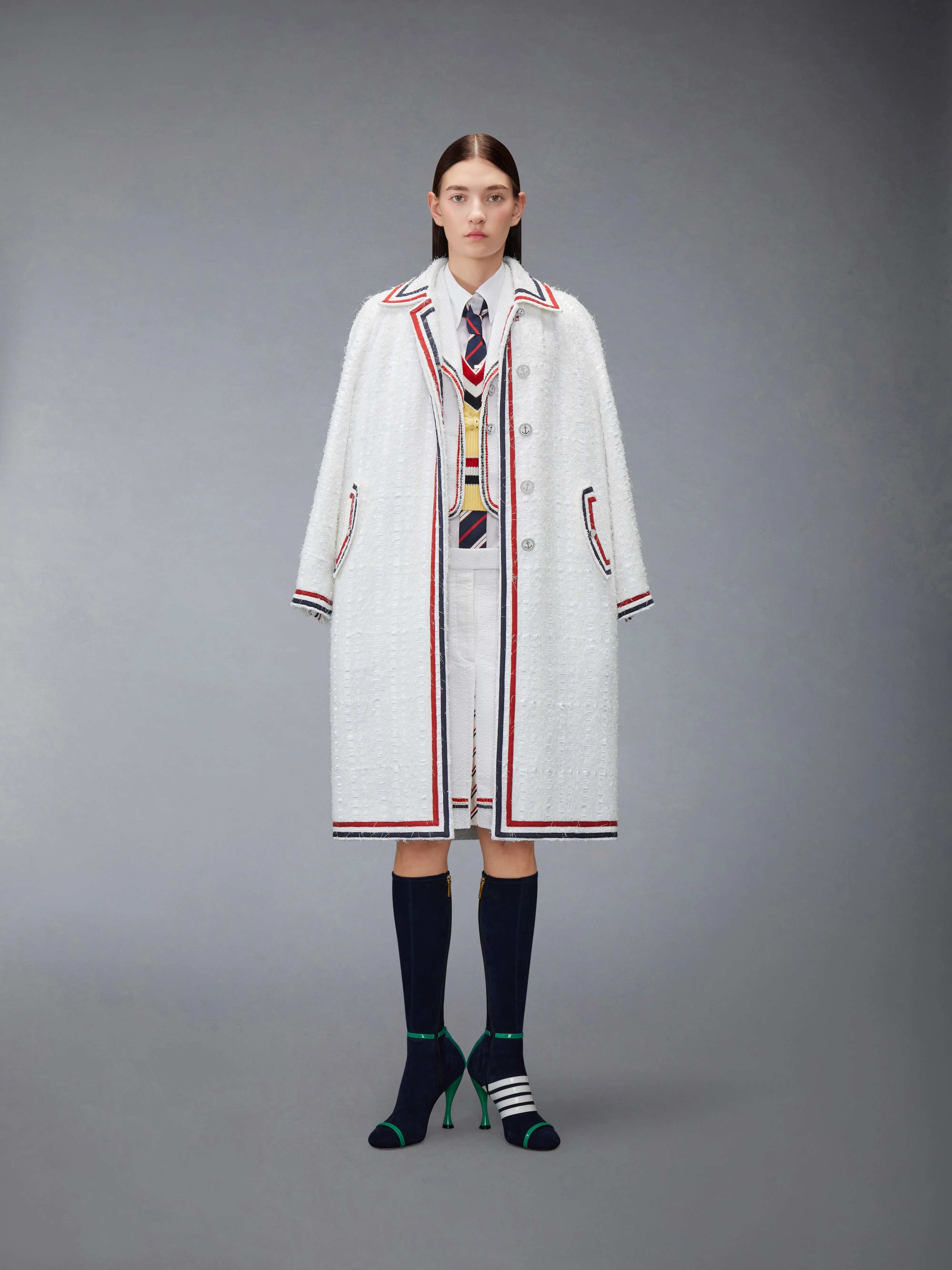 SOLID SEERSUCKER CROPPED JACKET - Image 3