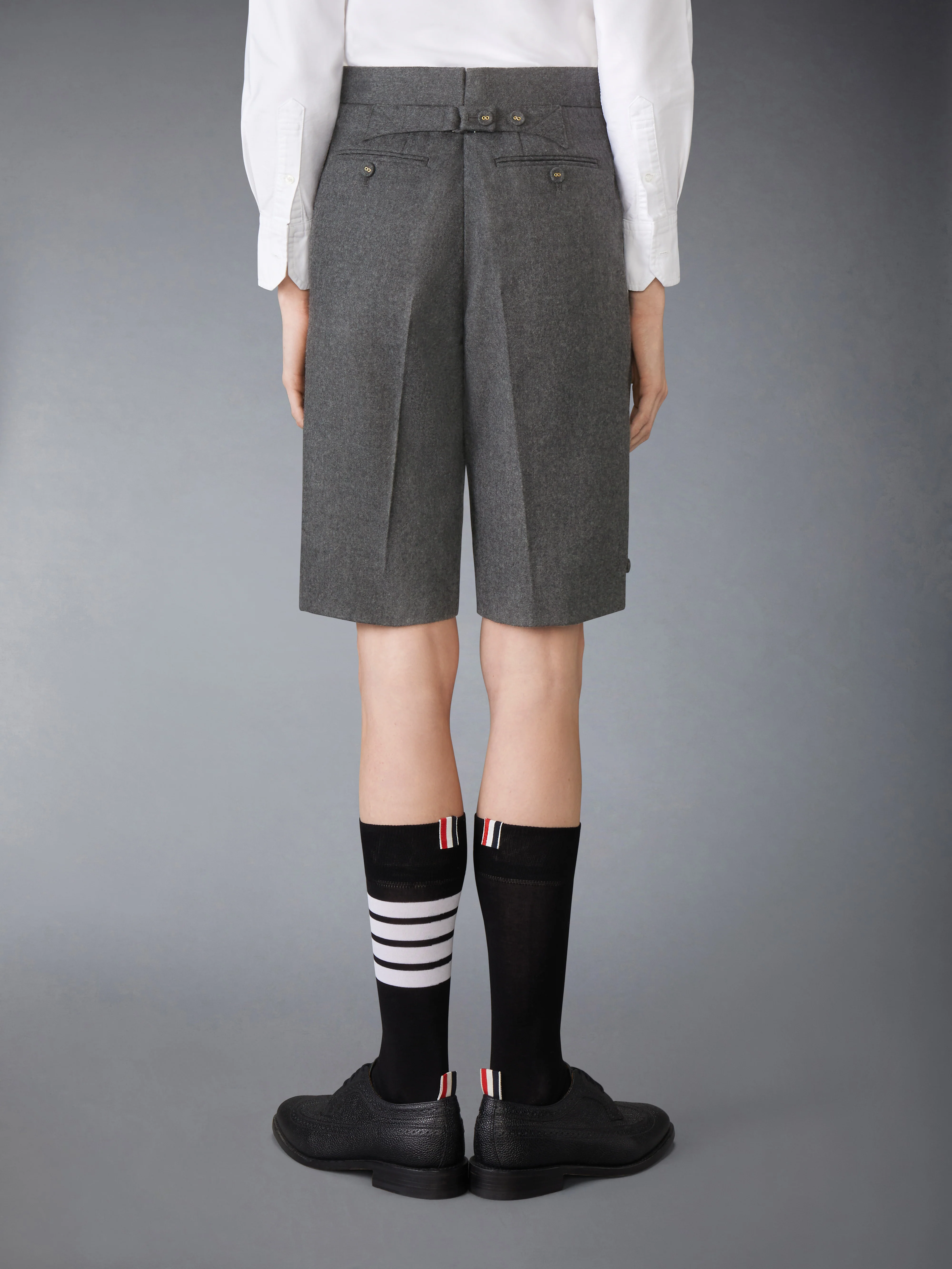 SOLID WOOL FLANNEL BERMUDA SHORT - Image 2