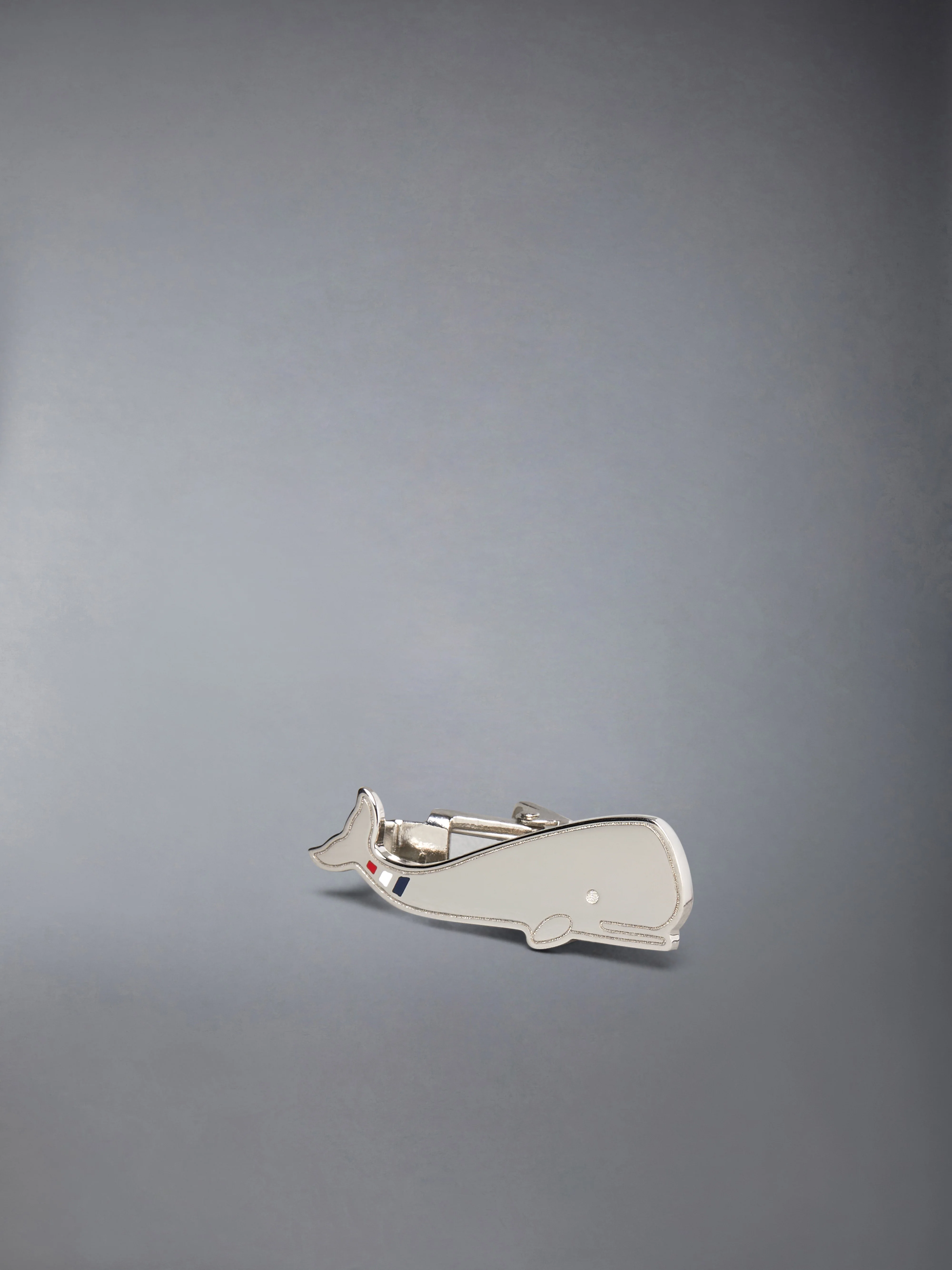 STERLING SILVER WHALE TIE BAR - Image 3