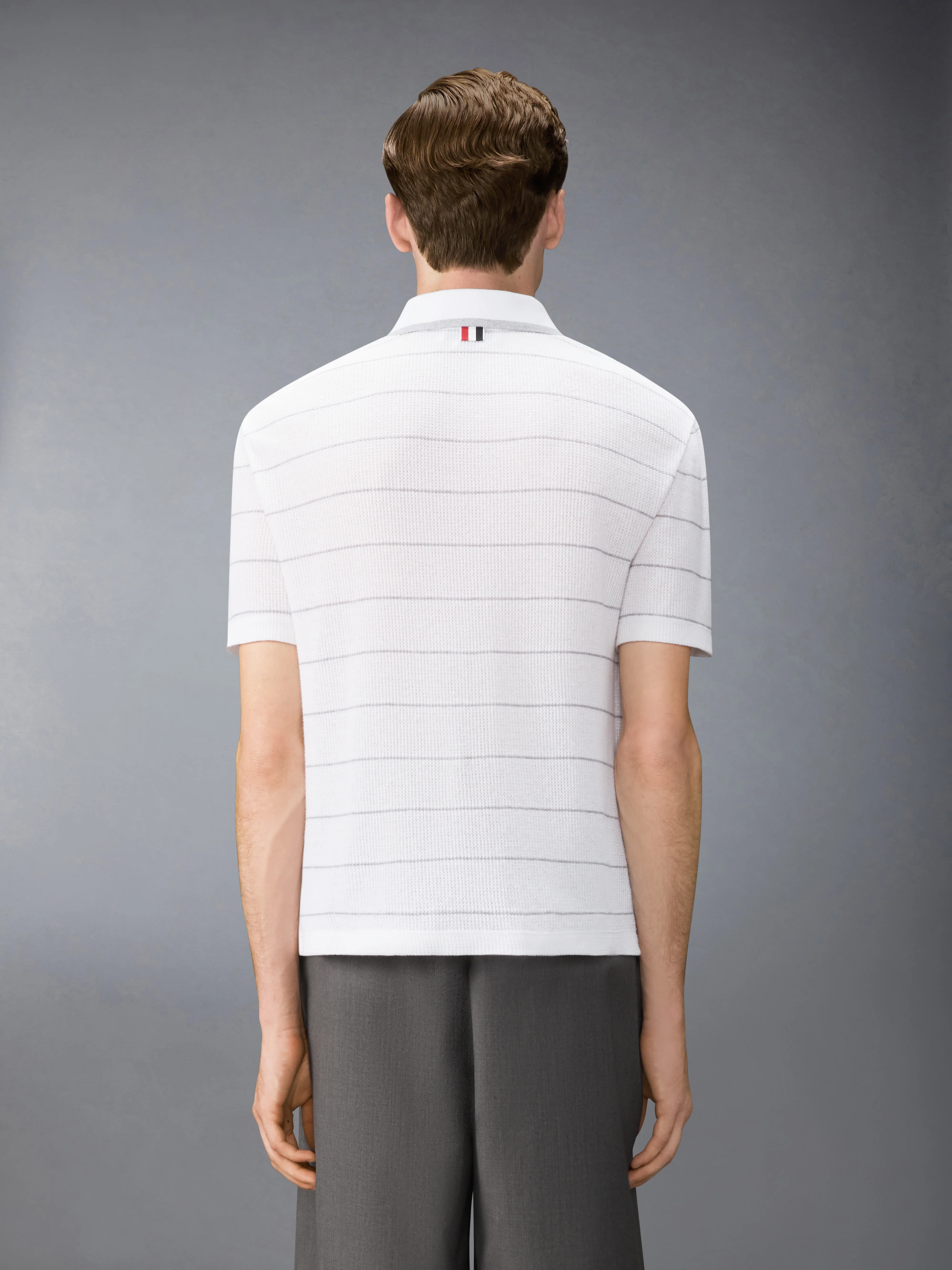 STRIPE WAFFLE SHORT SLEEVE SHIRT - Image 2