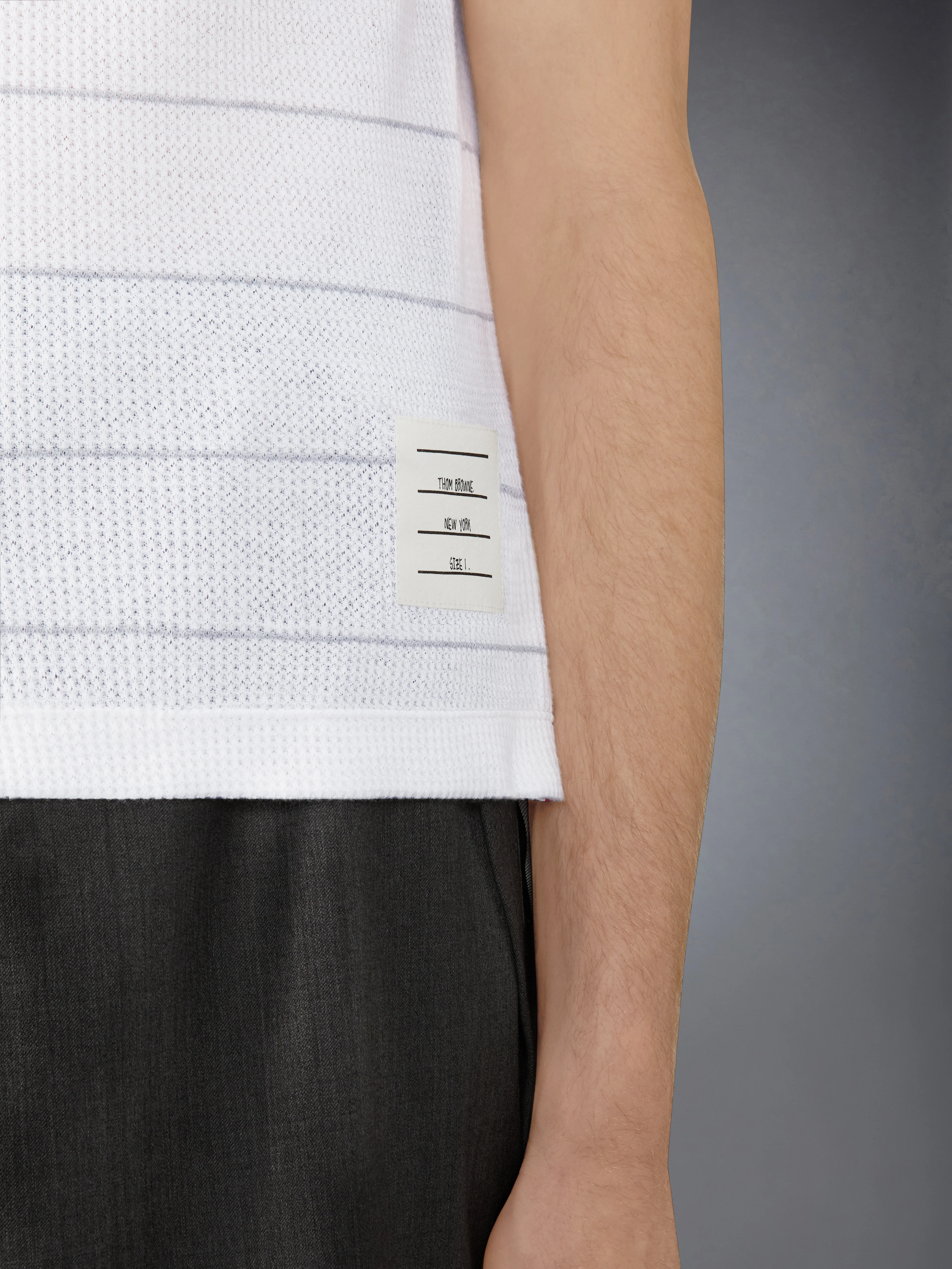 STRIPE WAFFLE SHORT SLEEVE SHIRT - Image 4