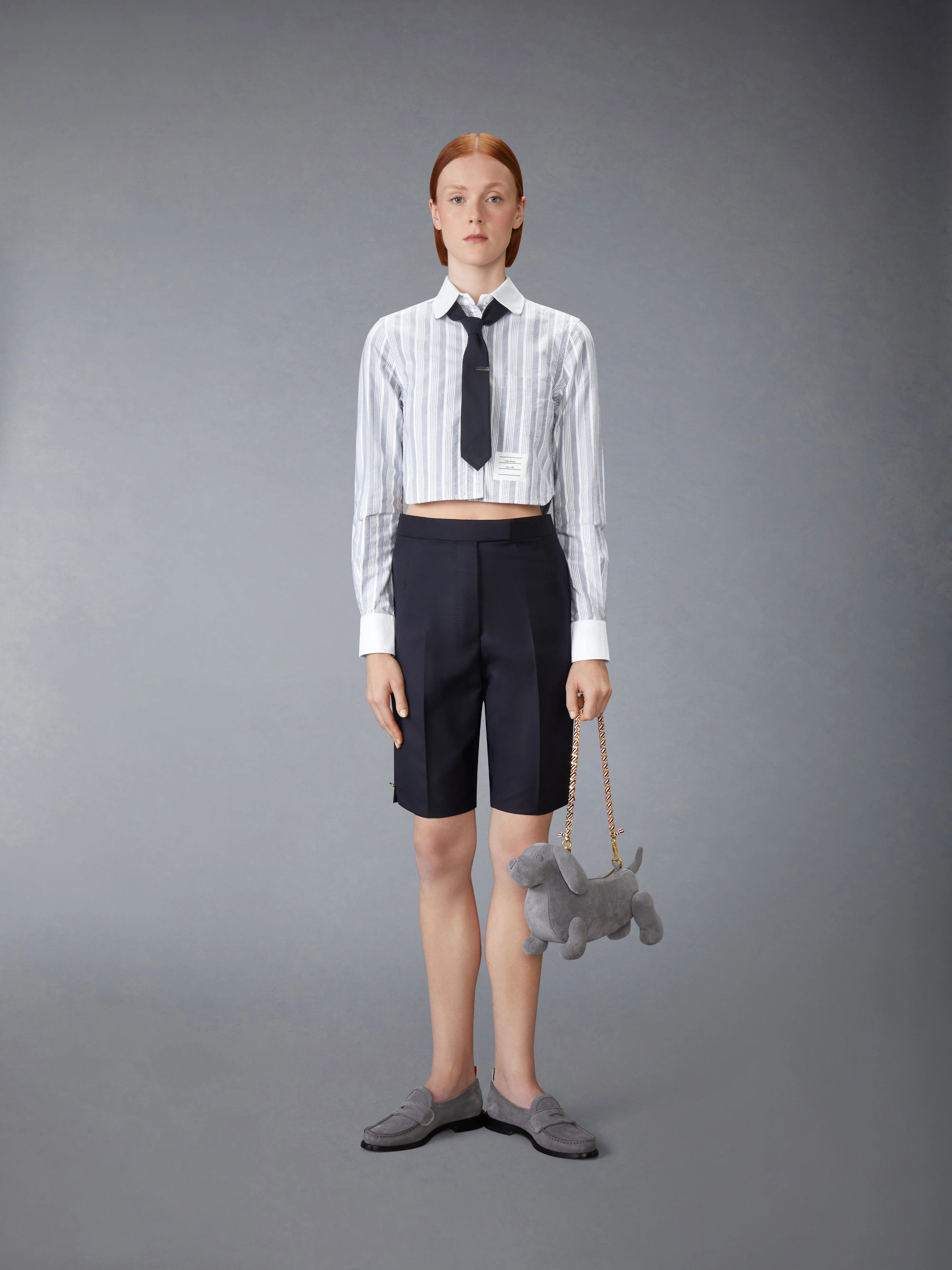 STRIPED CROPPED OXFORD SHIRT - Image 2